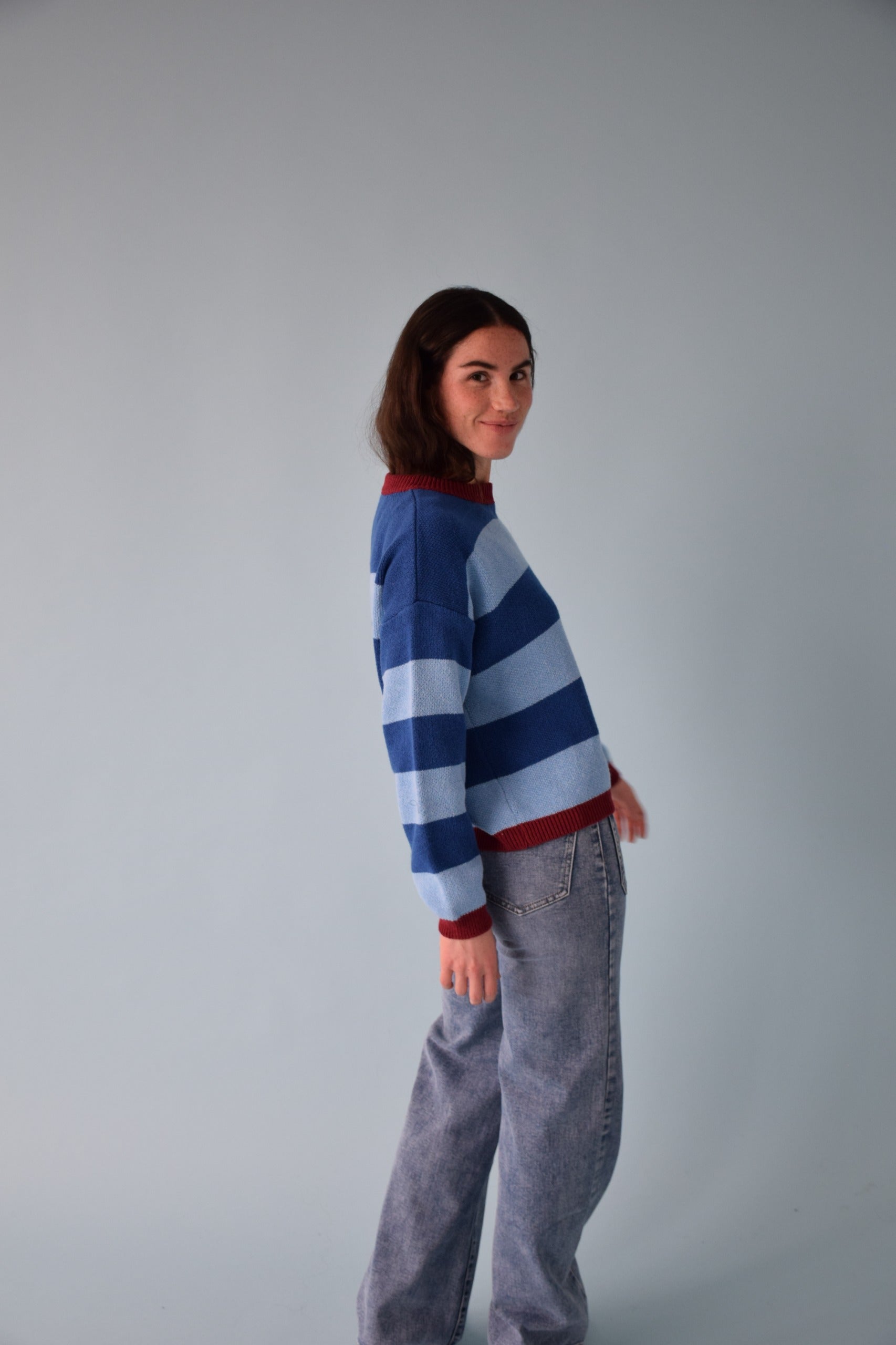 Alexia Jersey Blue Stripes