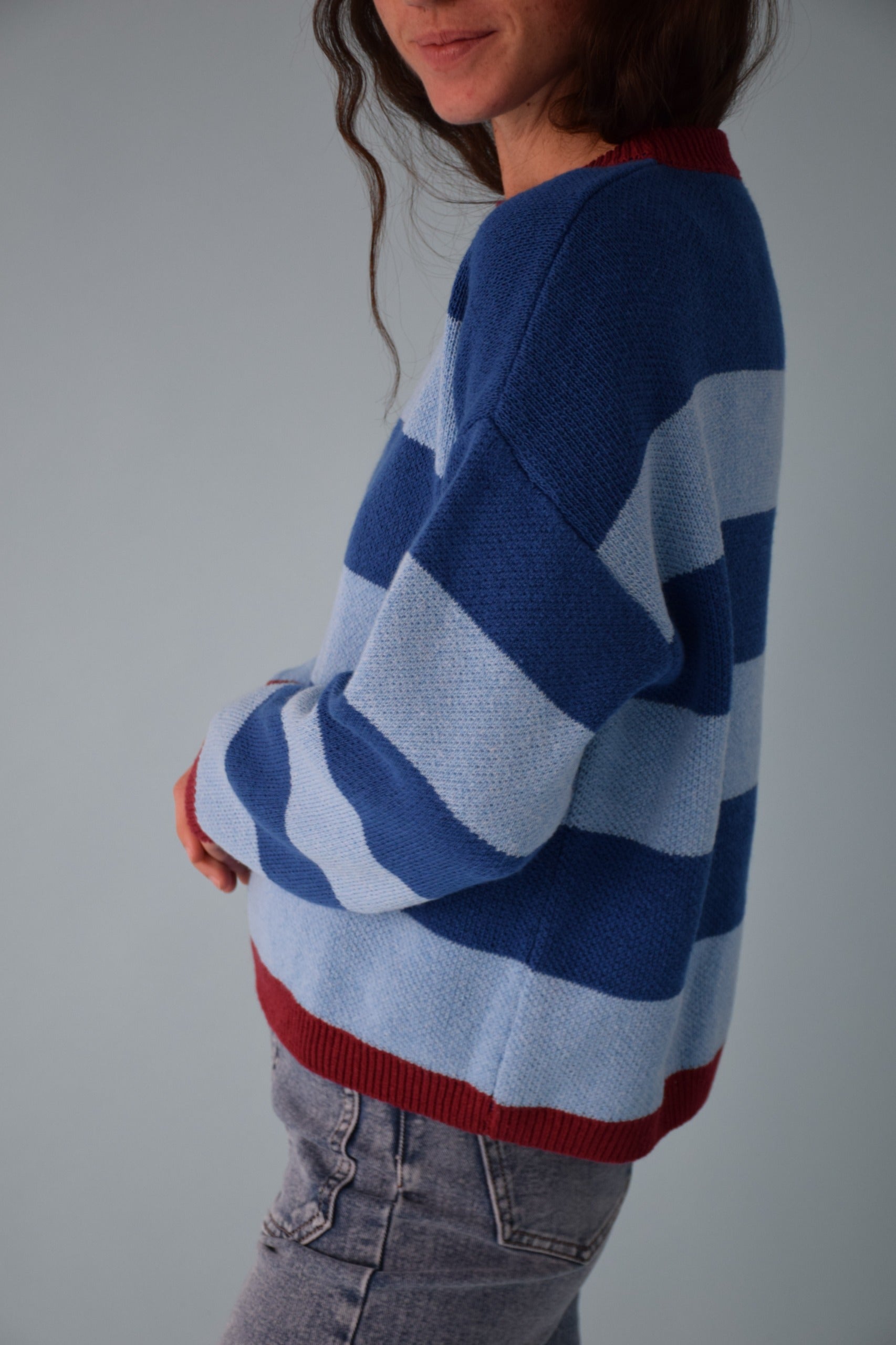 Alexia Jersey Blue Stripes