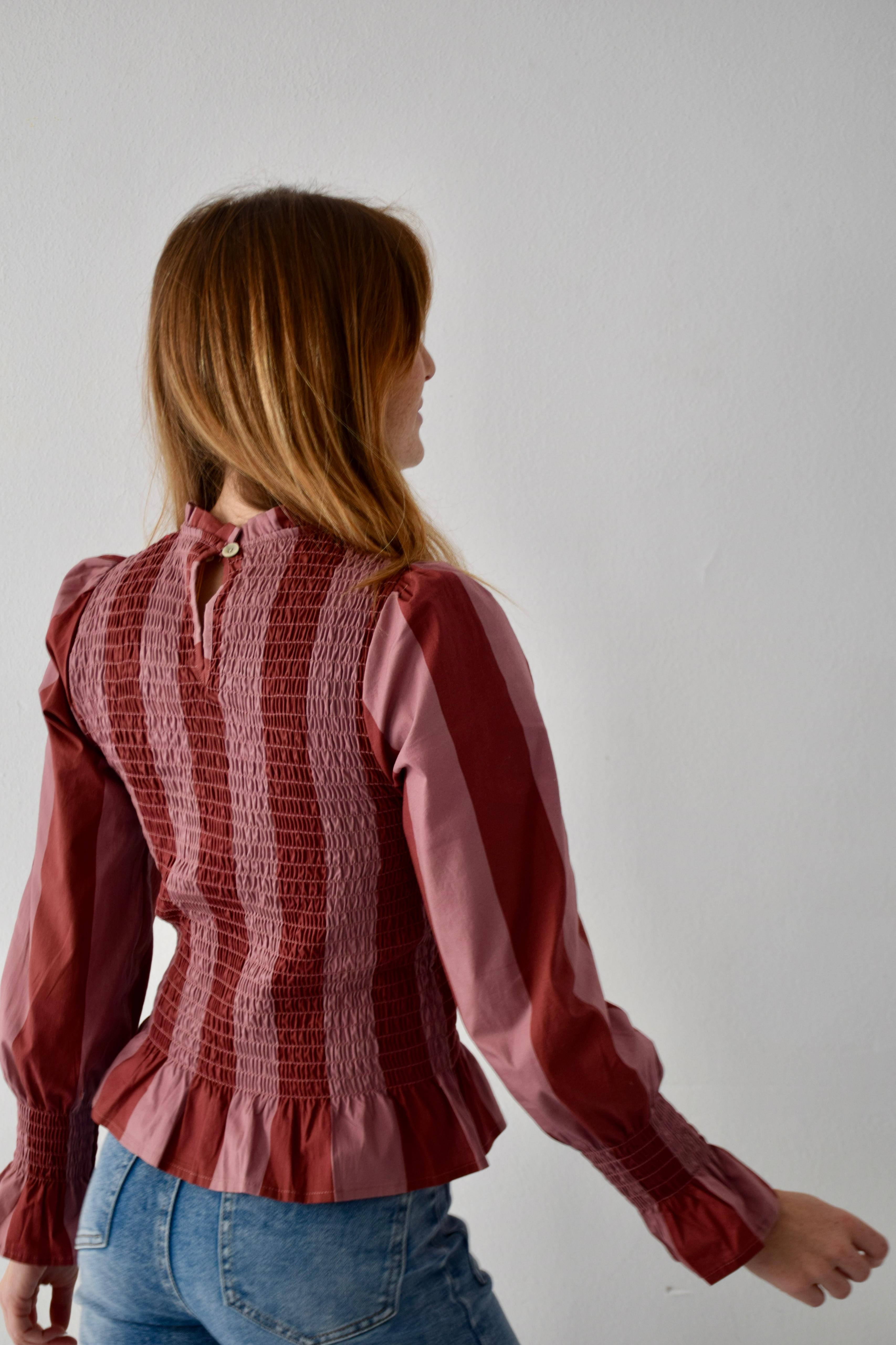 Chía Striped Burgundy Blouse