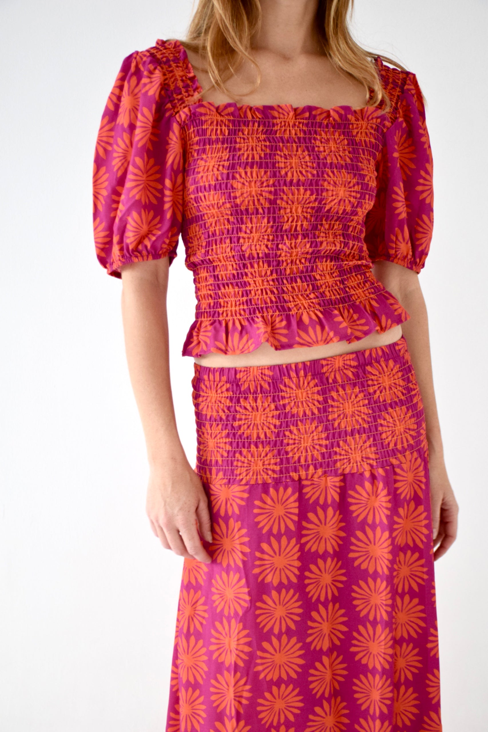 Red and Orange Casiopea Top