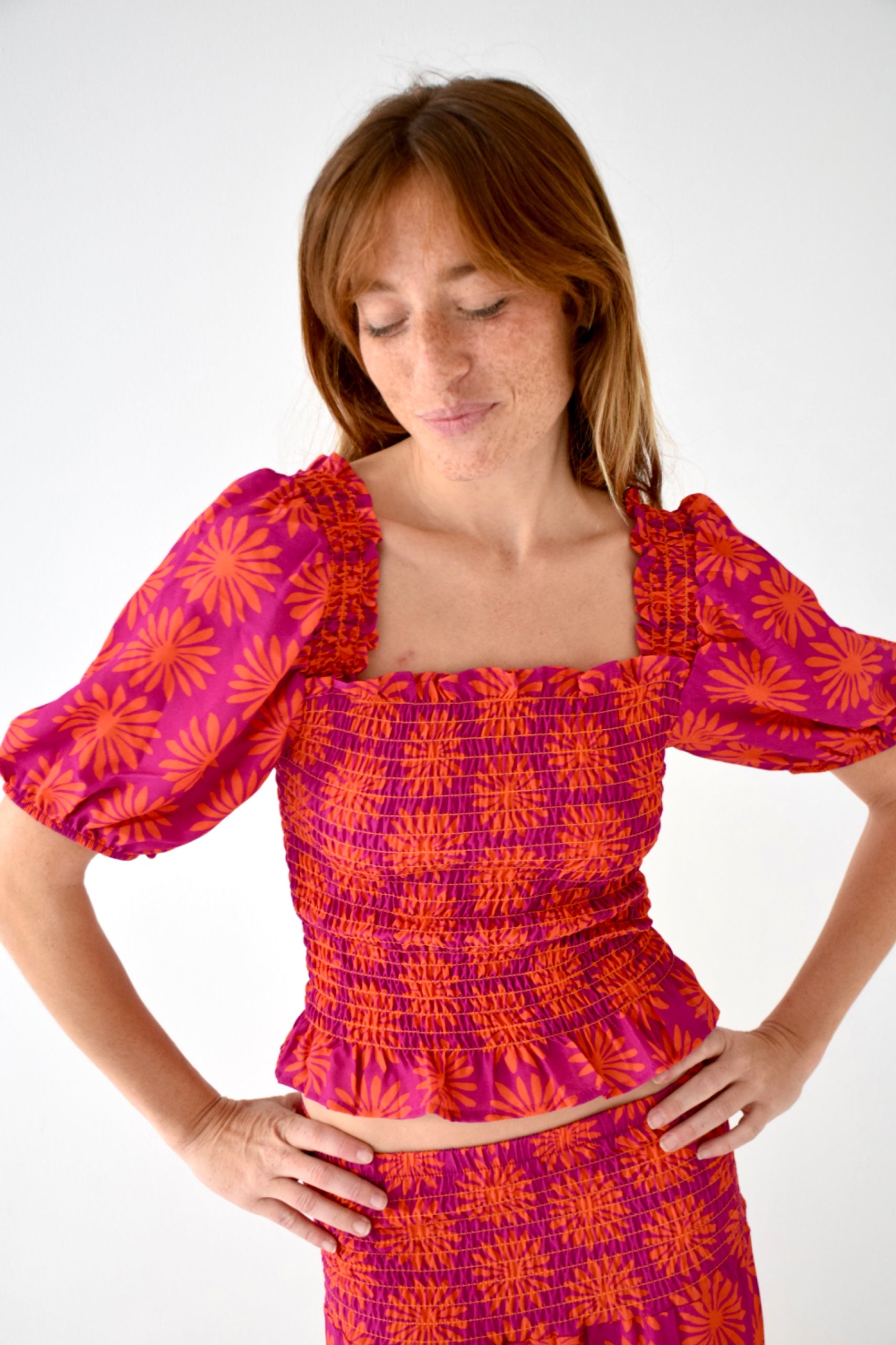 Red and Orange Casiopea Top