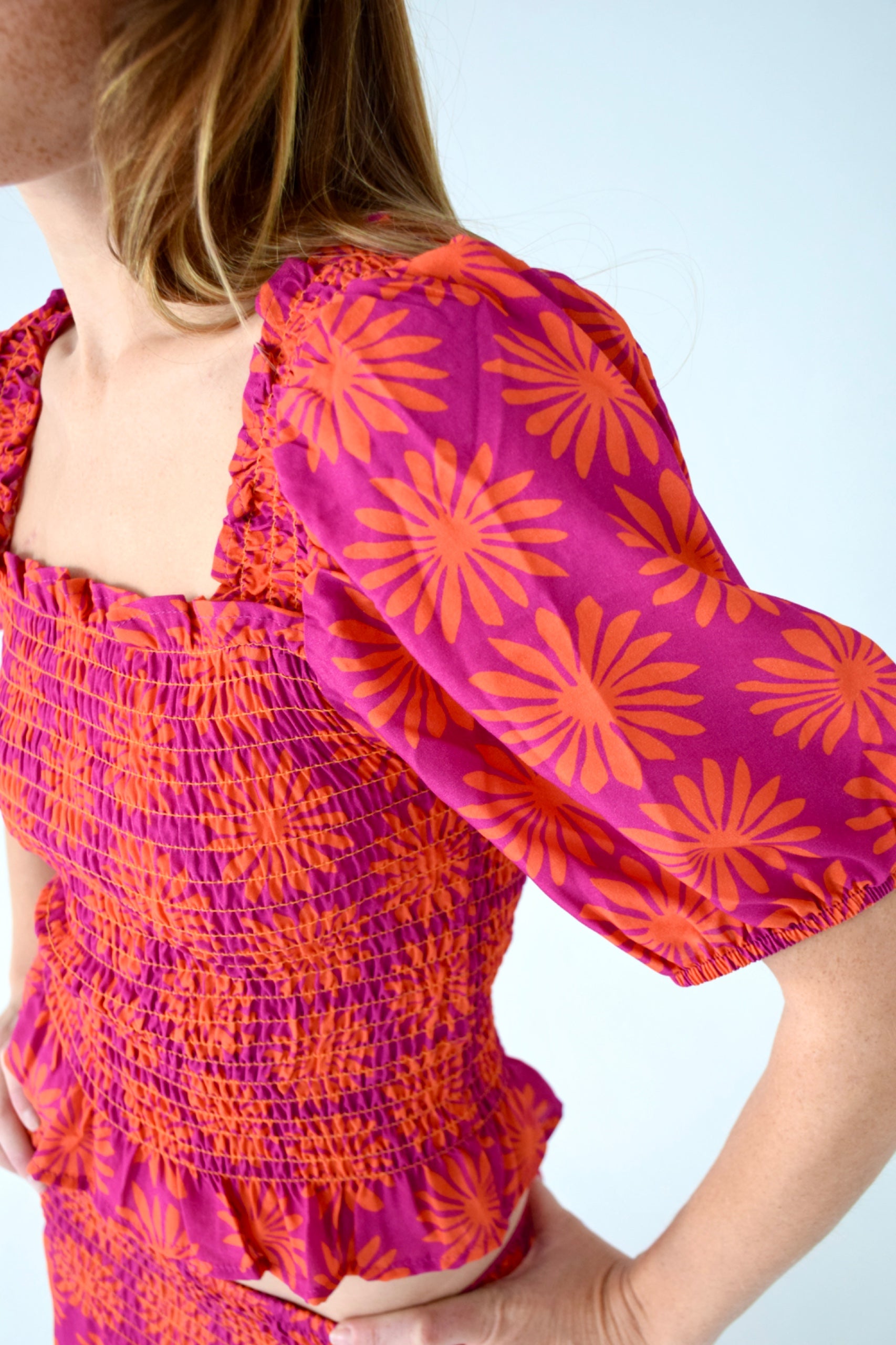 Red and Orange Casiopea Top