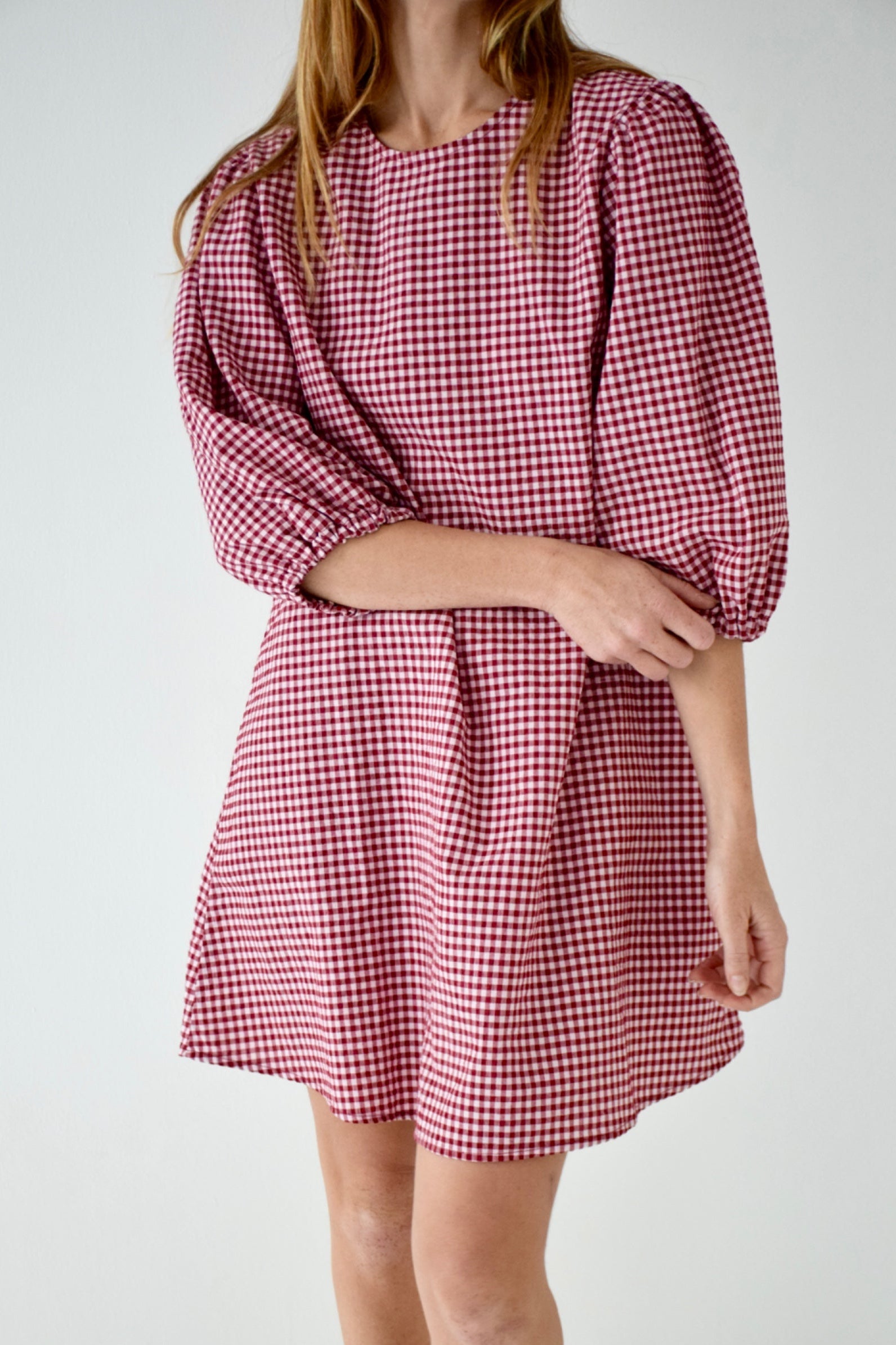 Mirela Burgundy Dress