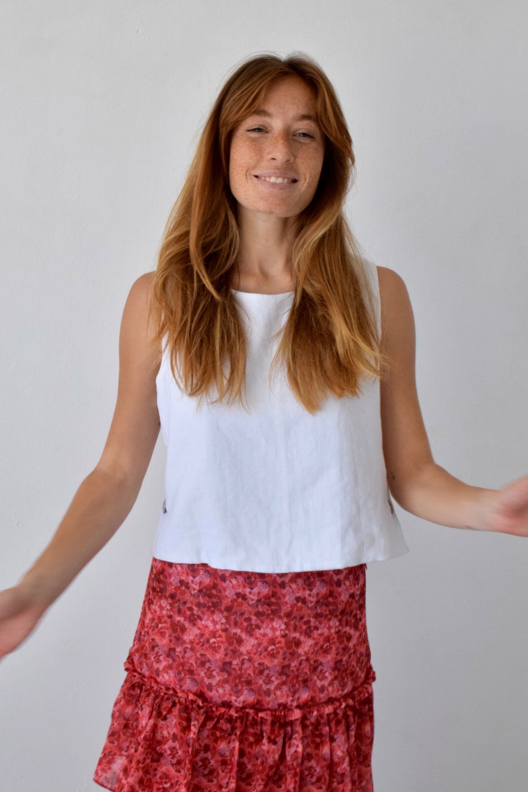 Top Claudia Blanco Lino