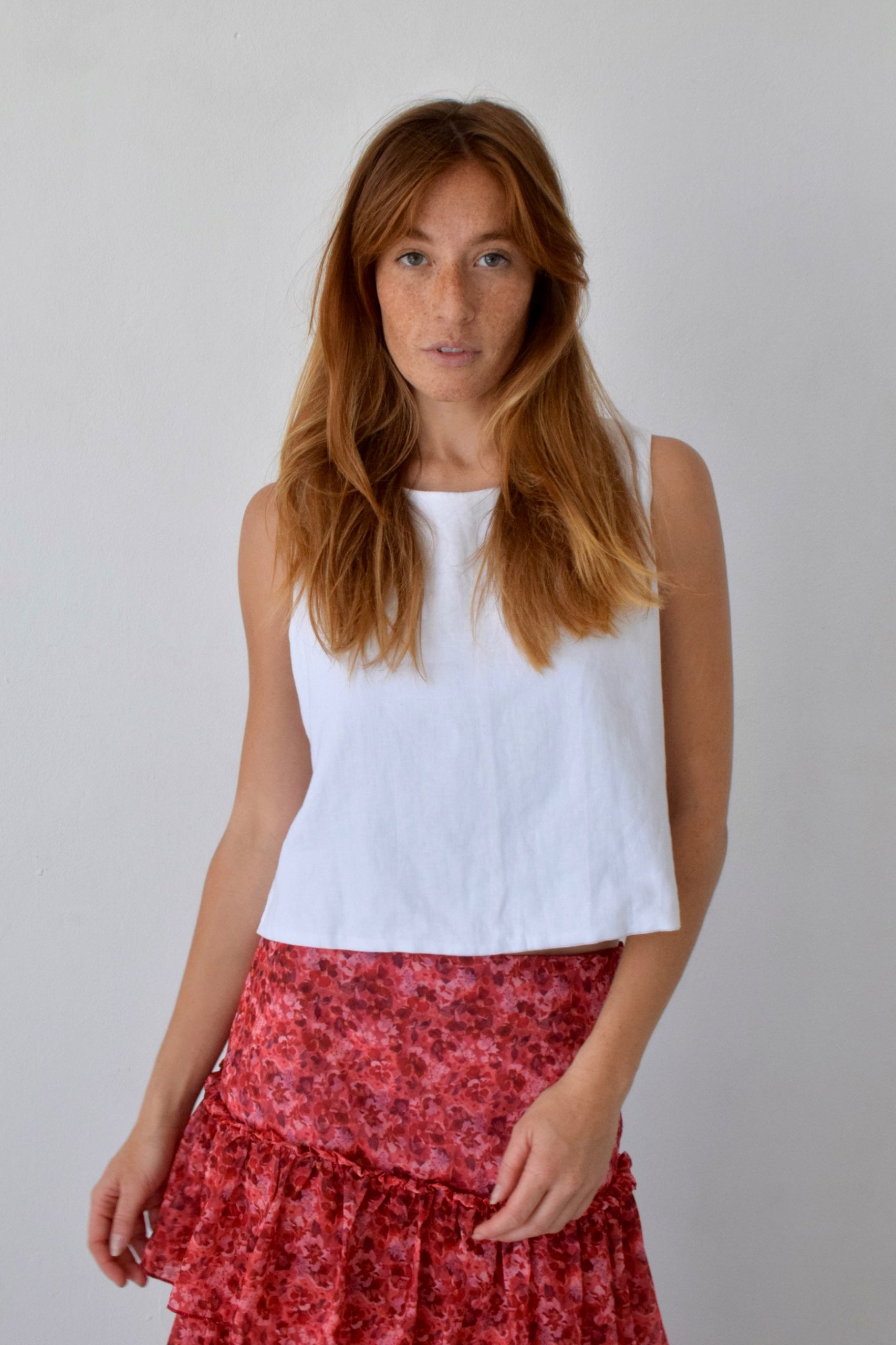 Top Claudia Blanco Lino