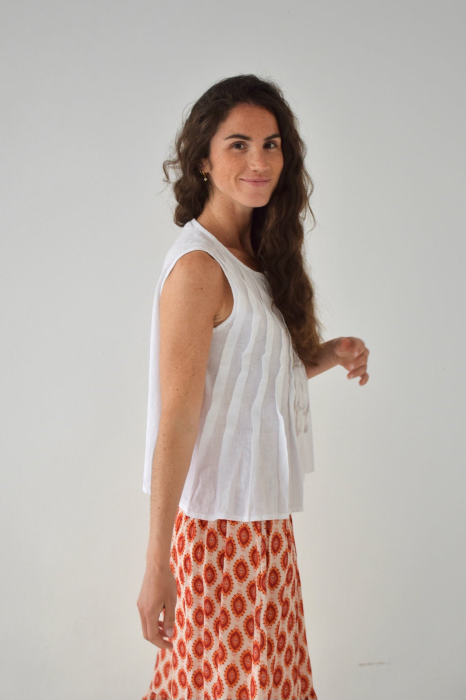 Top Gigi Blanco Lino
