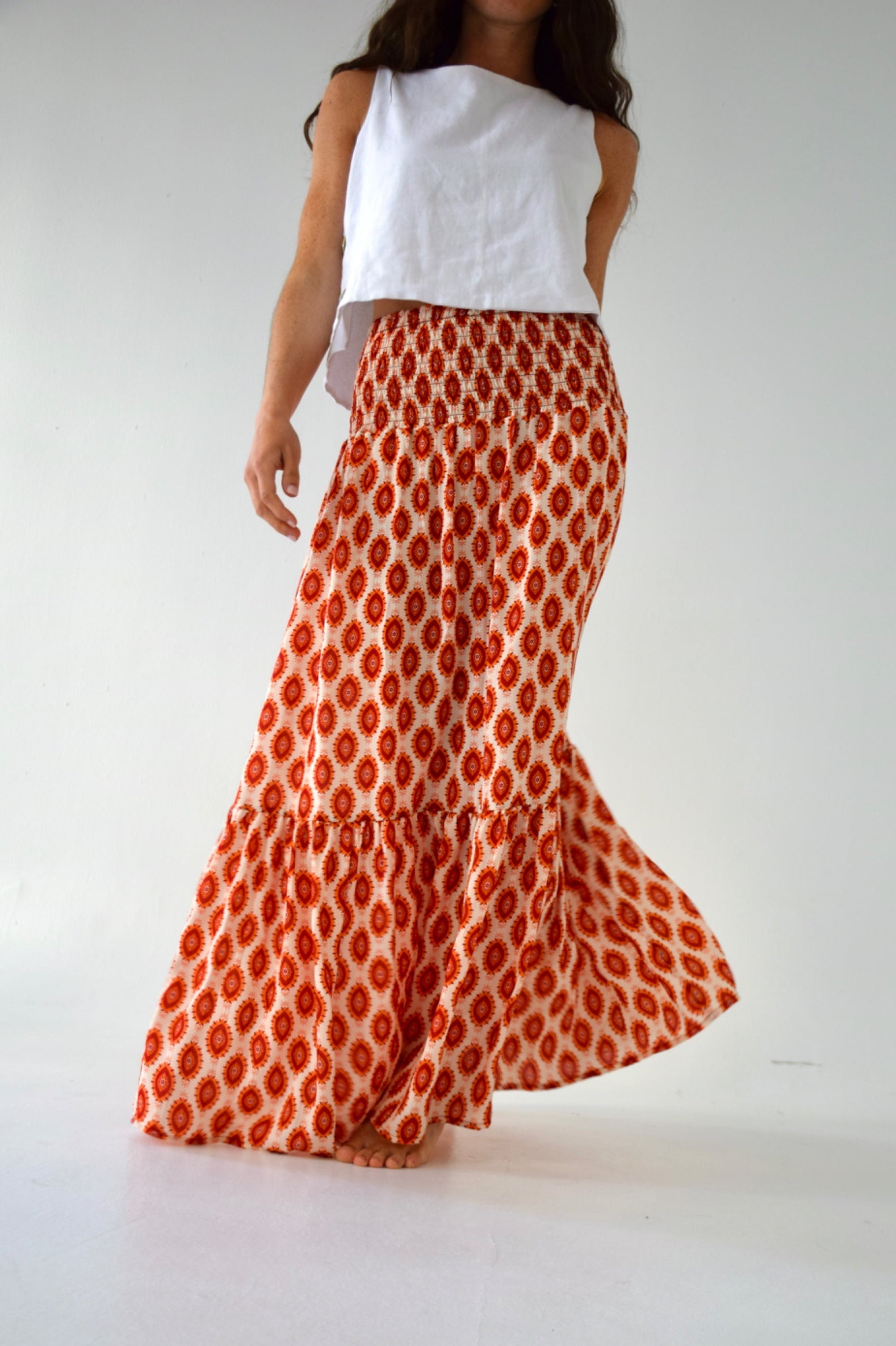 Indi Orange Skirt