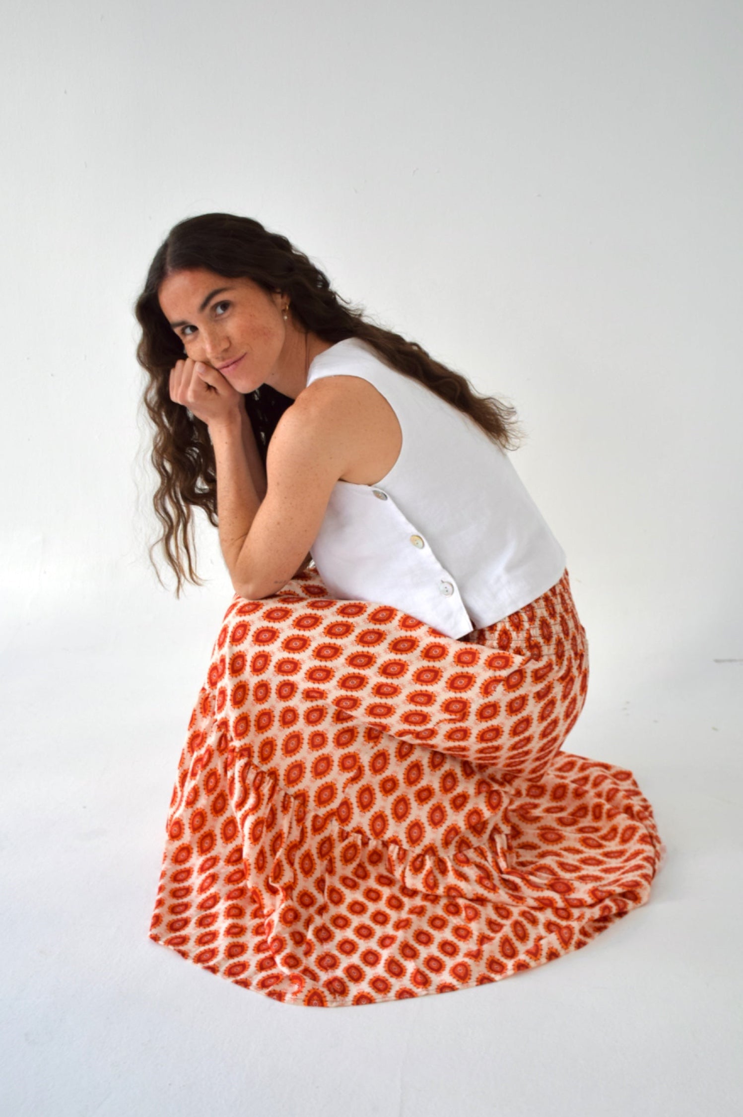 Indi Orange Skirt