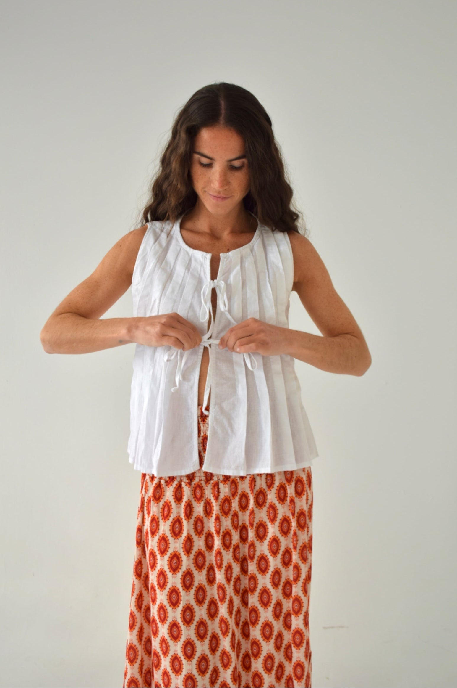 Top Gigi Blanco Lino