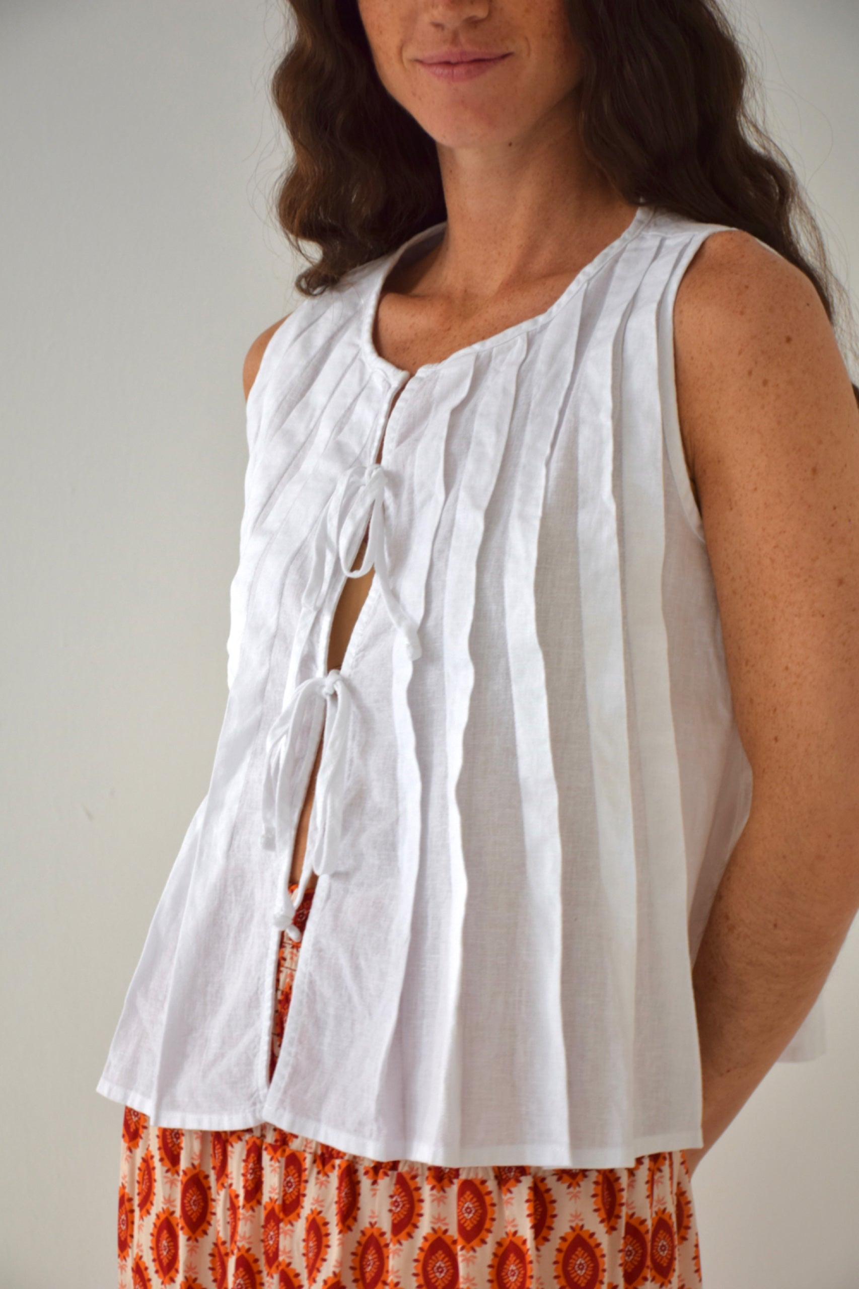 Top Gigi Blanco Lino