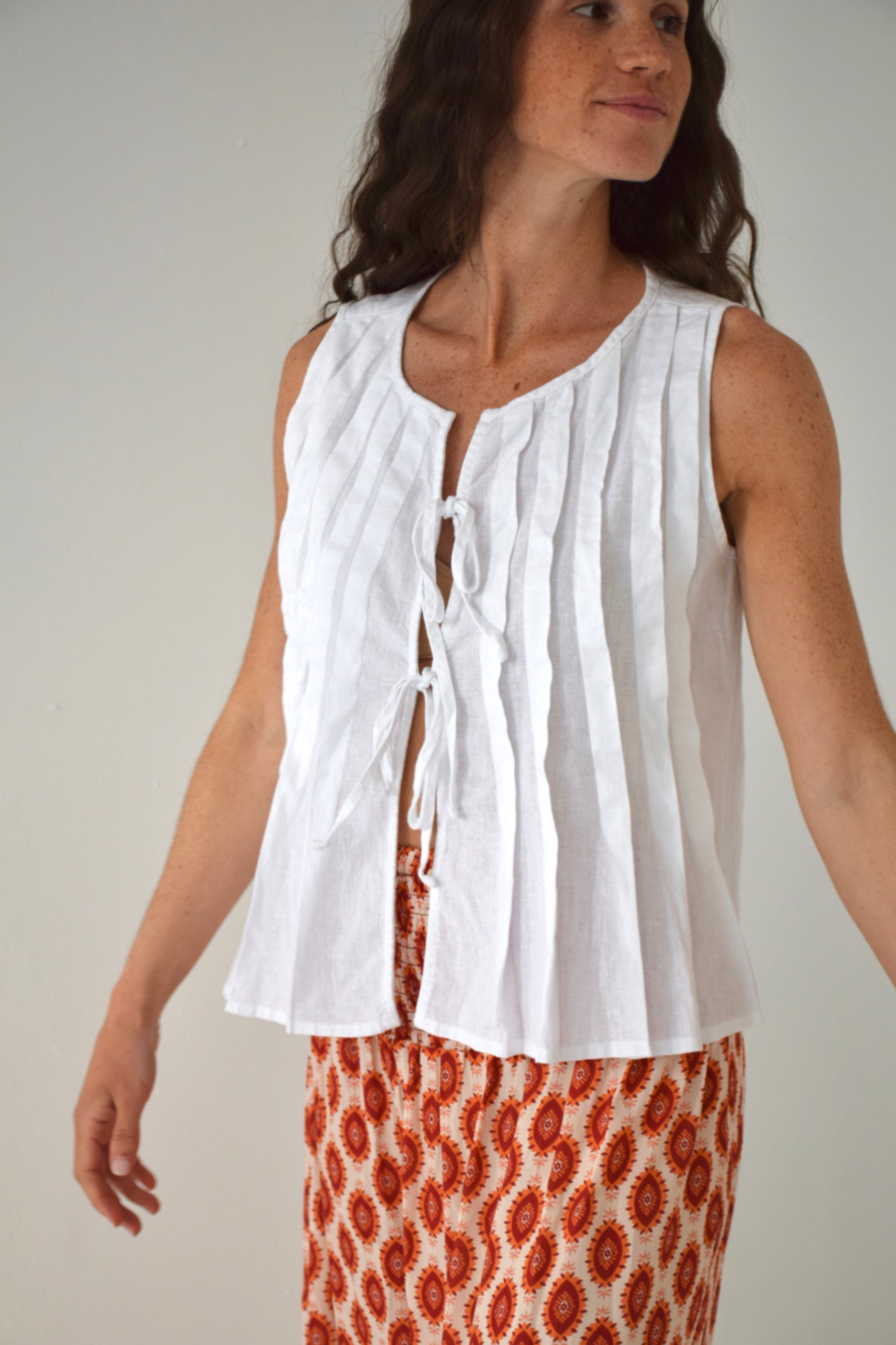 Top Gigi Blanco Lino