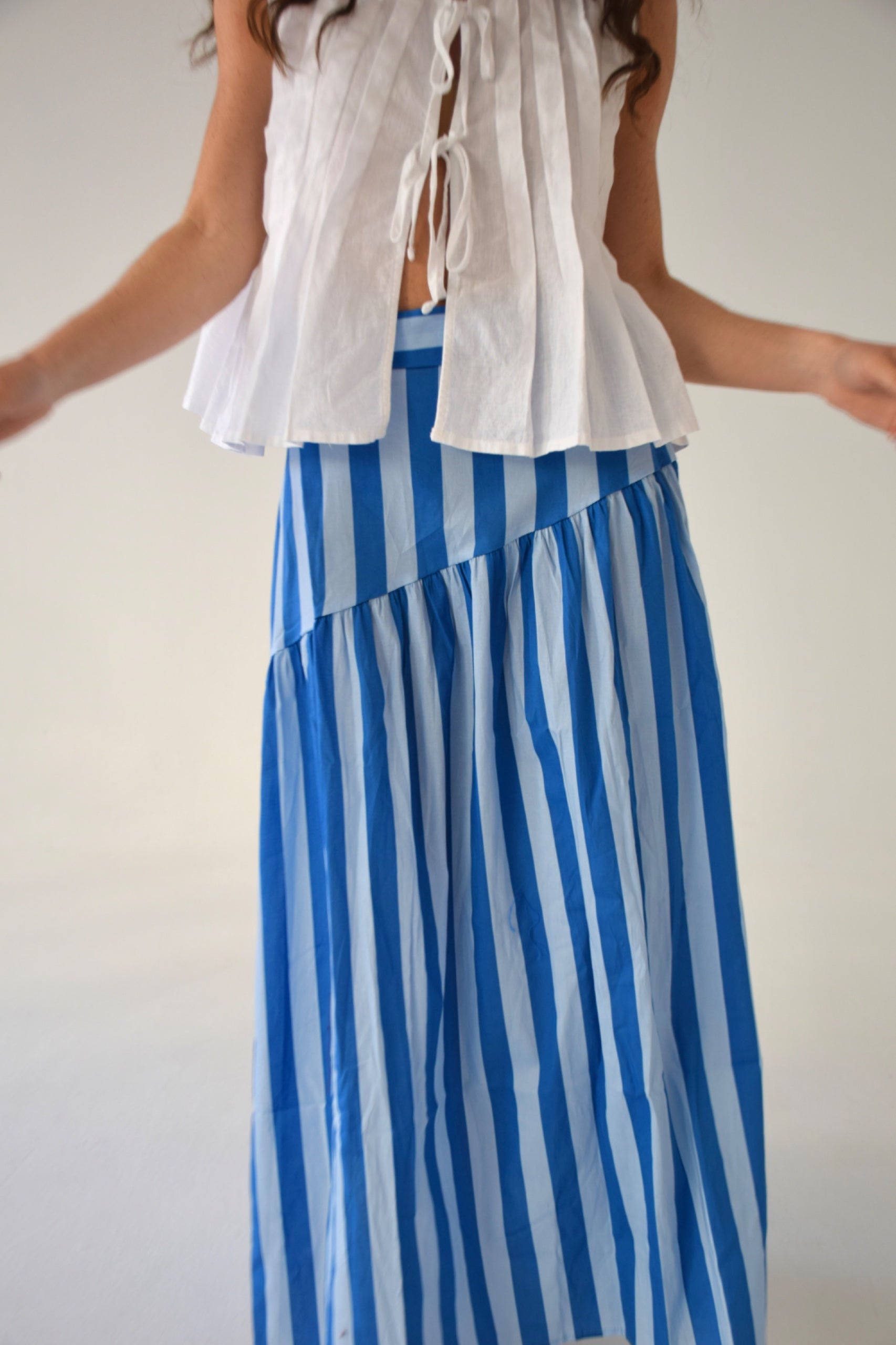 Falda Beth Rayas Azul