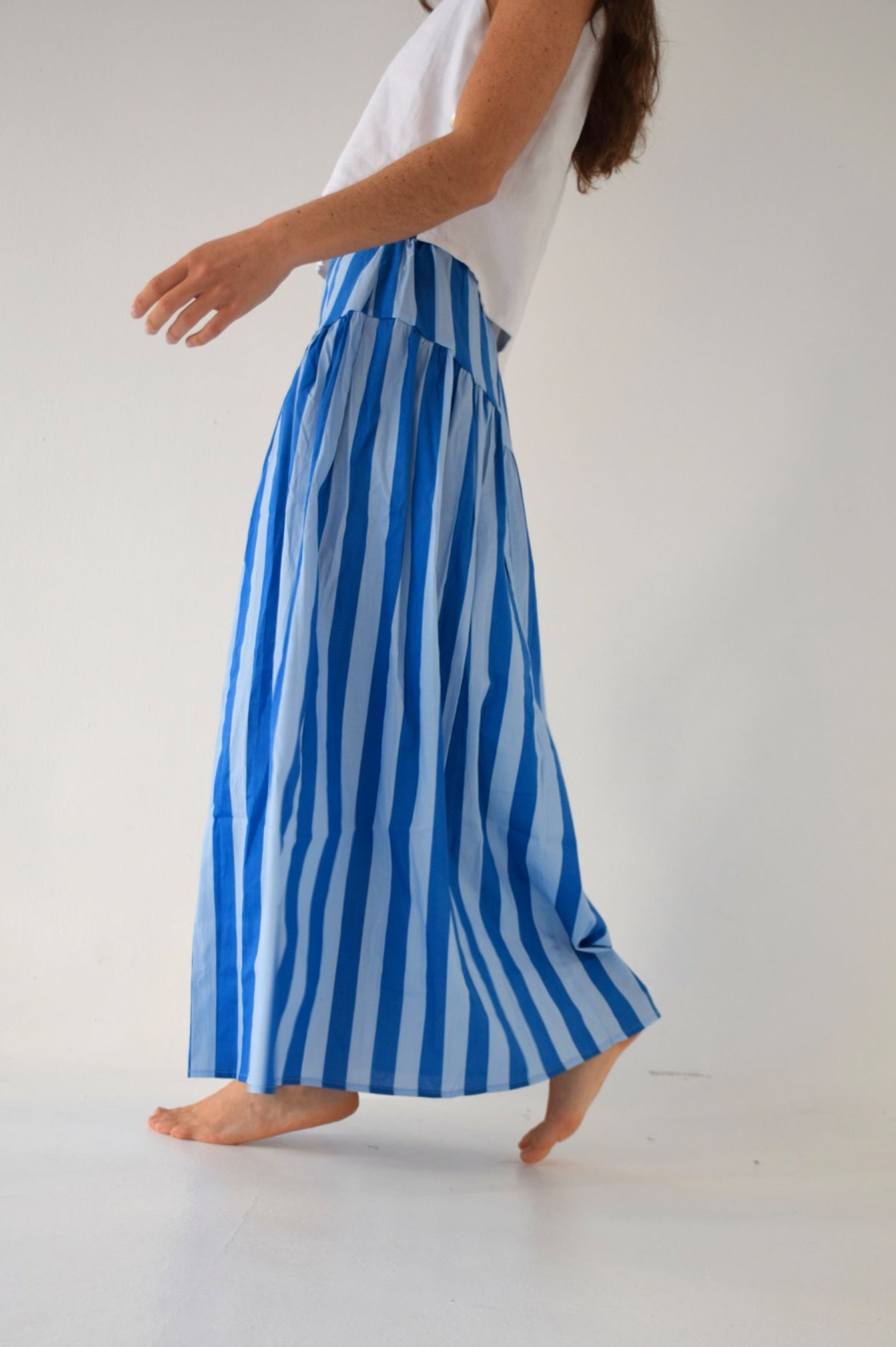 Falda Beth Rayas Azul