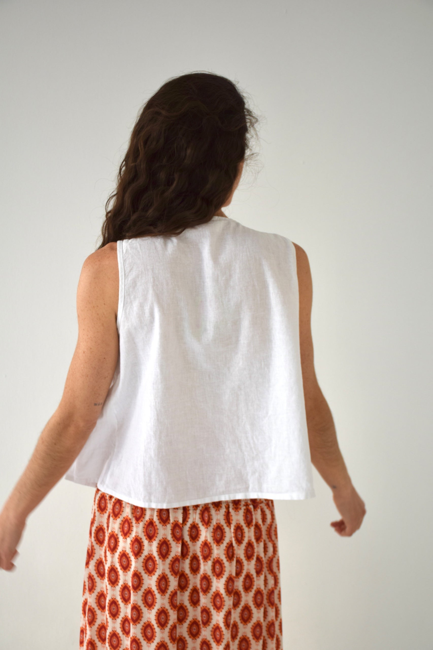 Top Gigi Blanco Lino