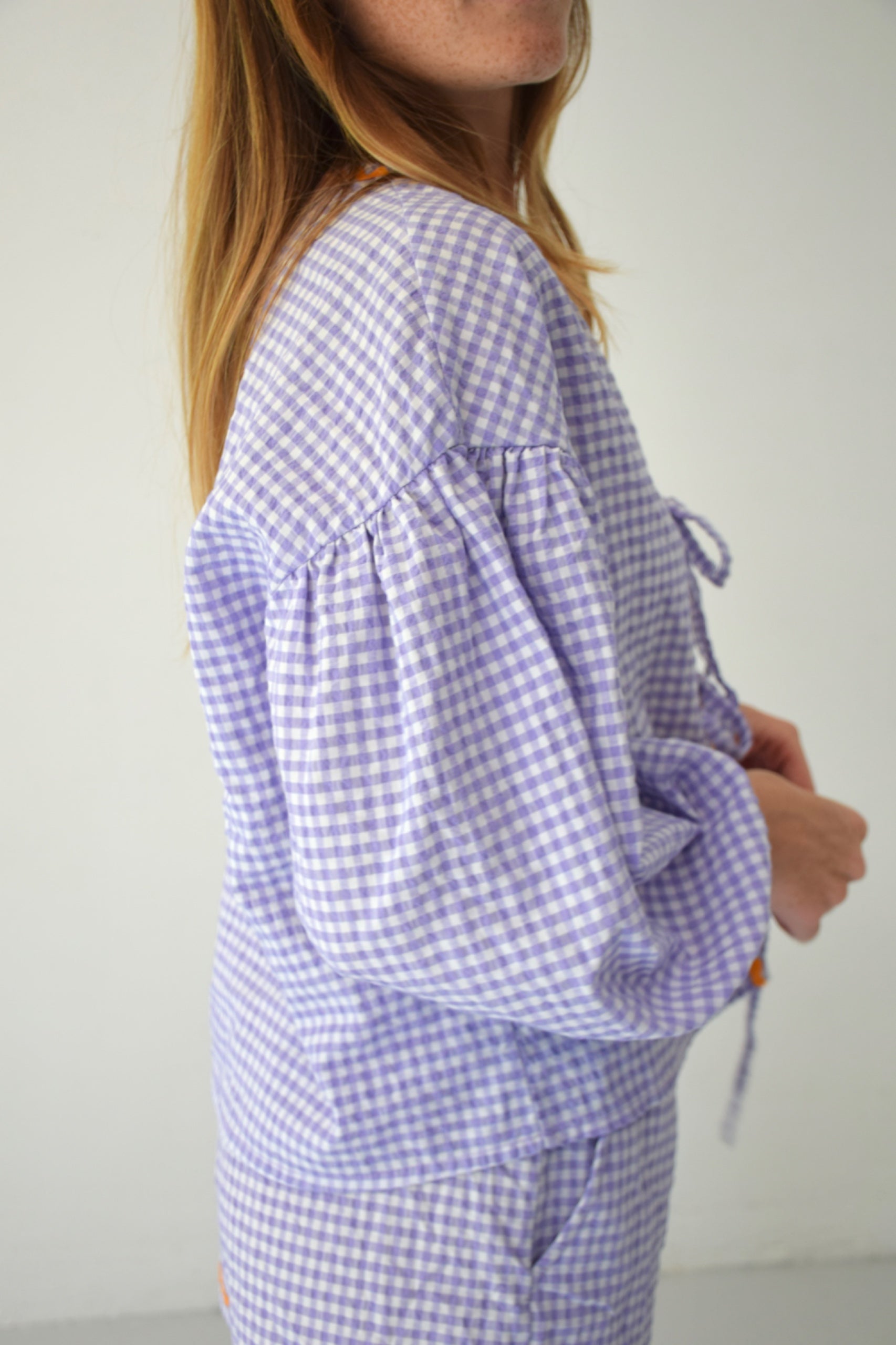 Blusa Marta Vichy Lavanda