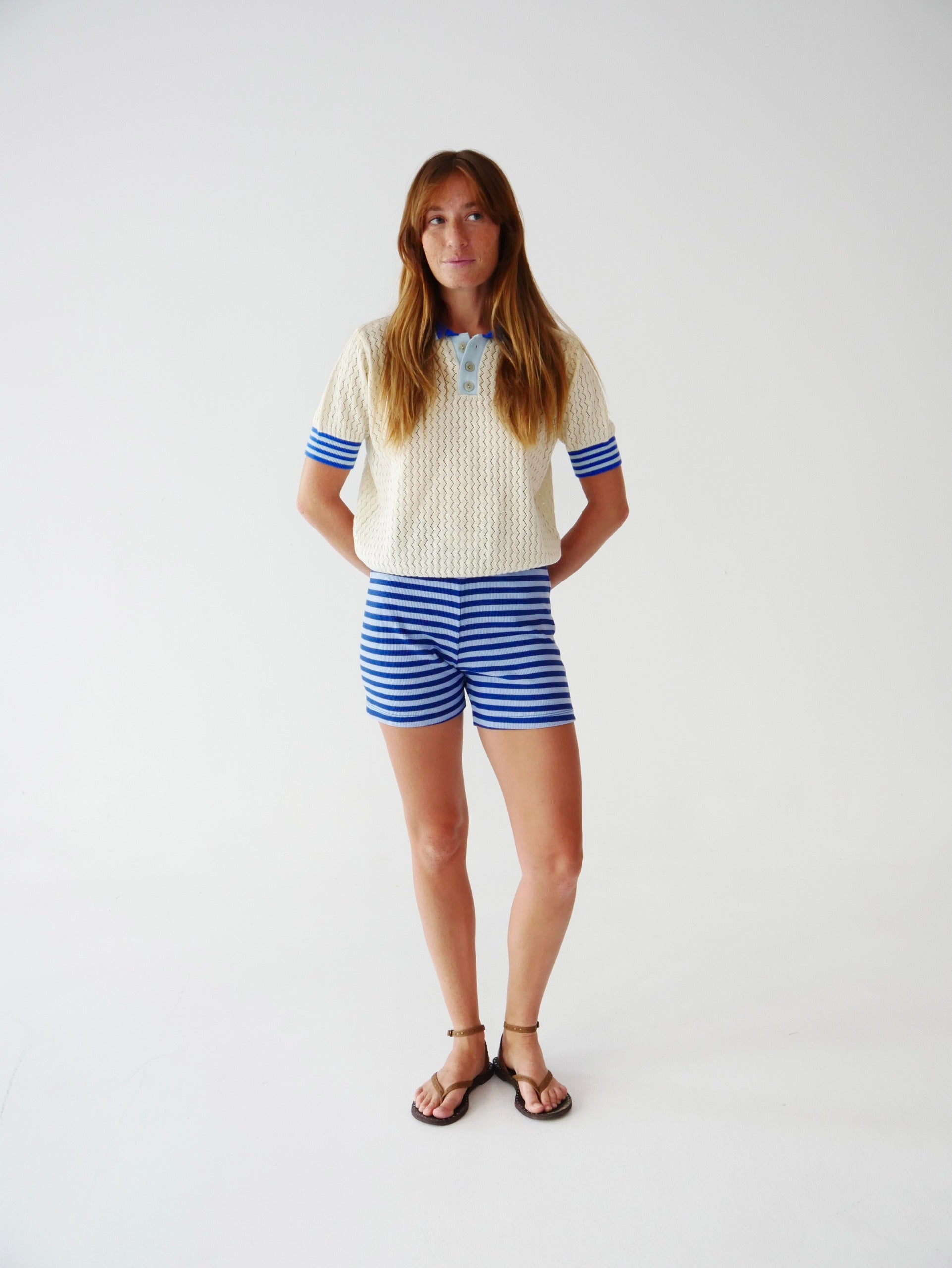 Polo Sara Azul y Celeste