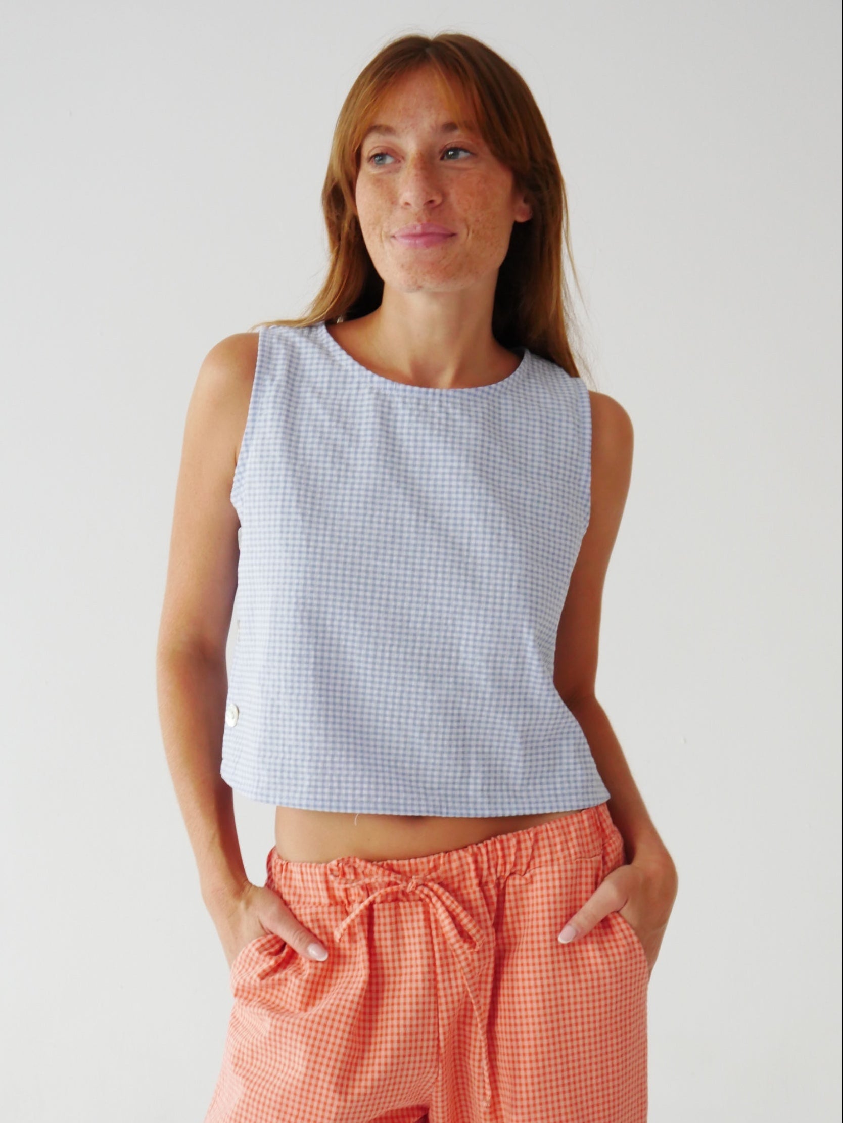 Top Claudia Vichy Sky Blue