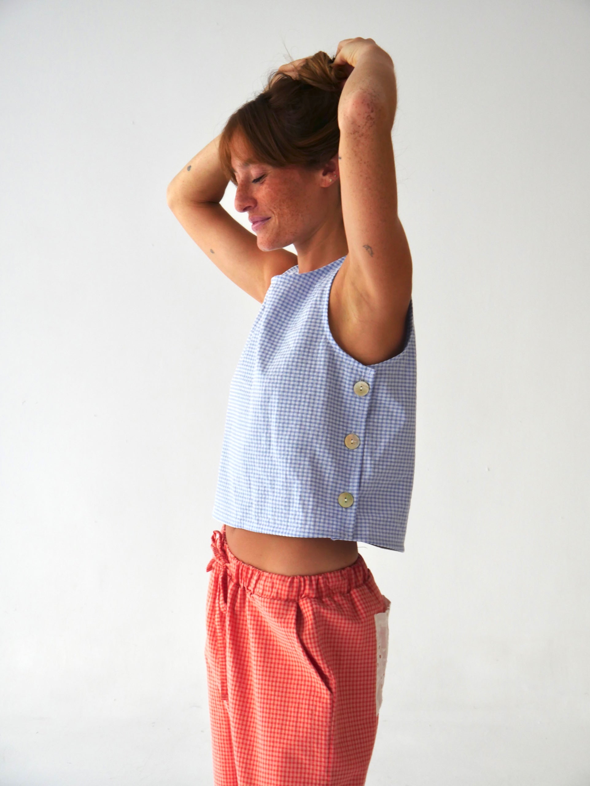 Top Claudia Vichy Sky Blue