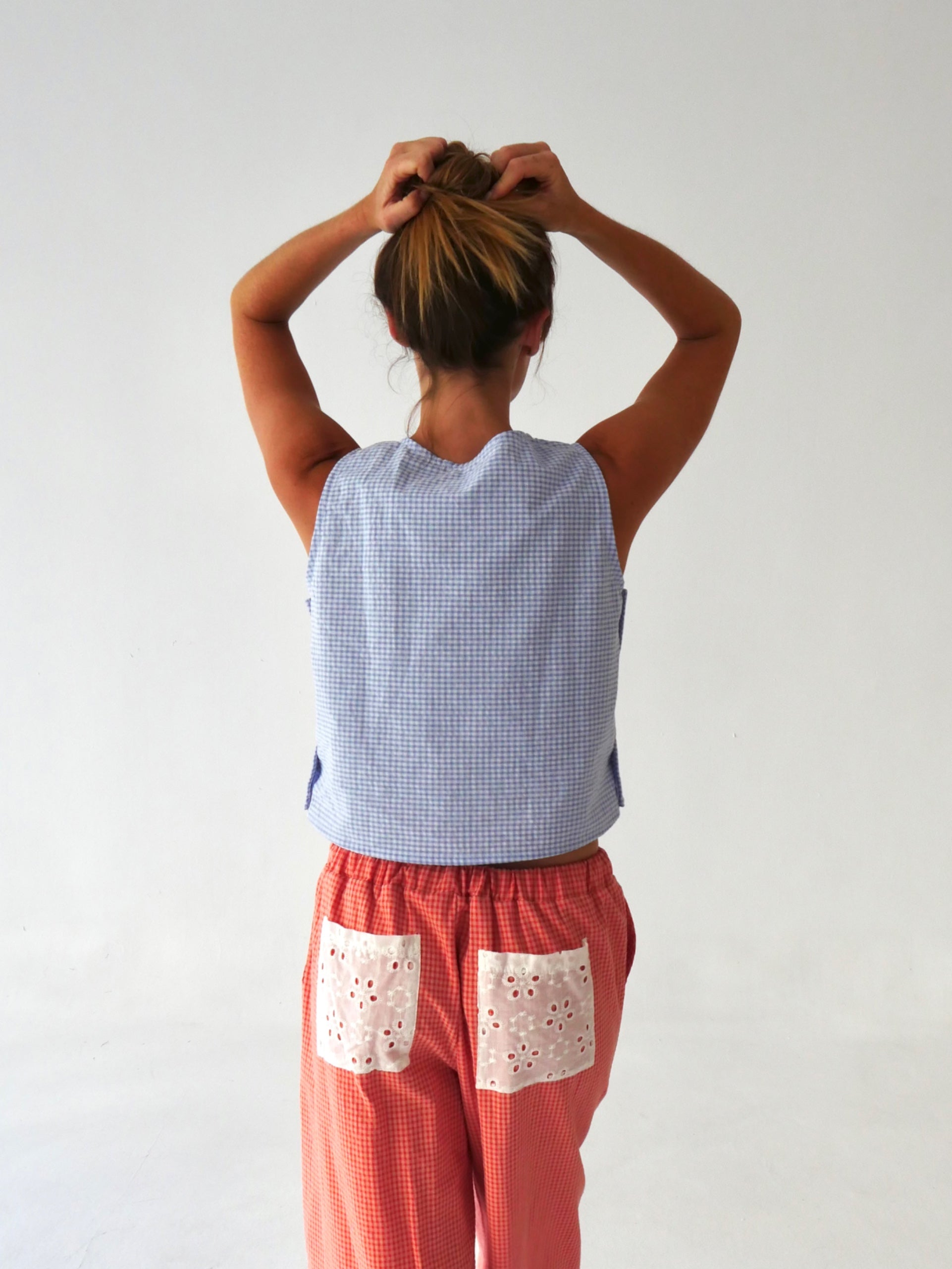 Top Claudia Vichy Sky Blue