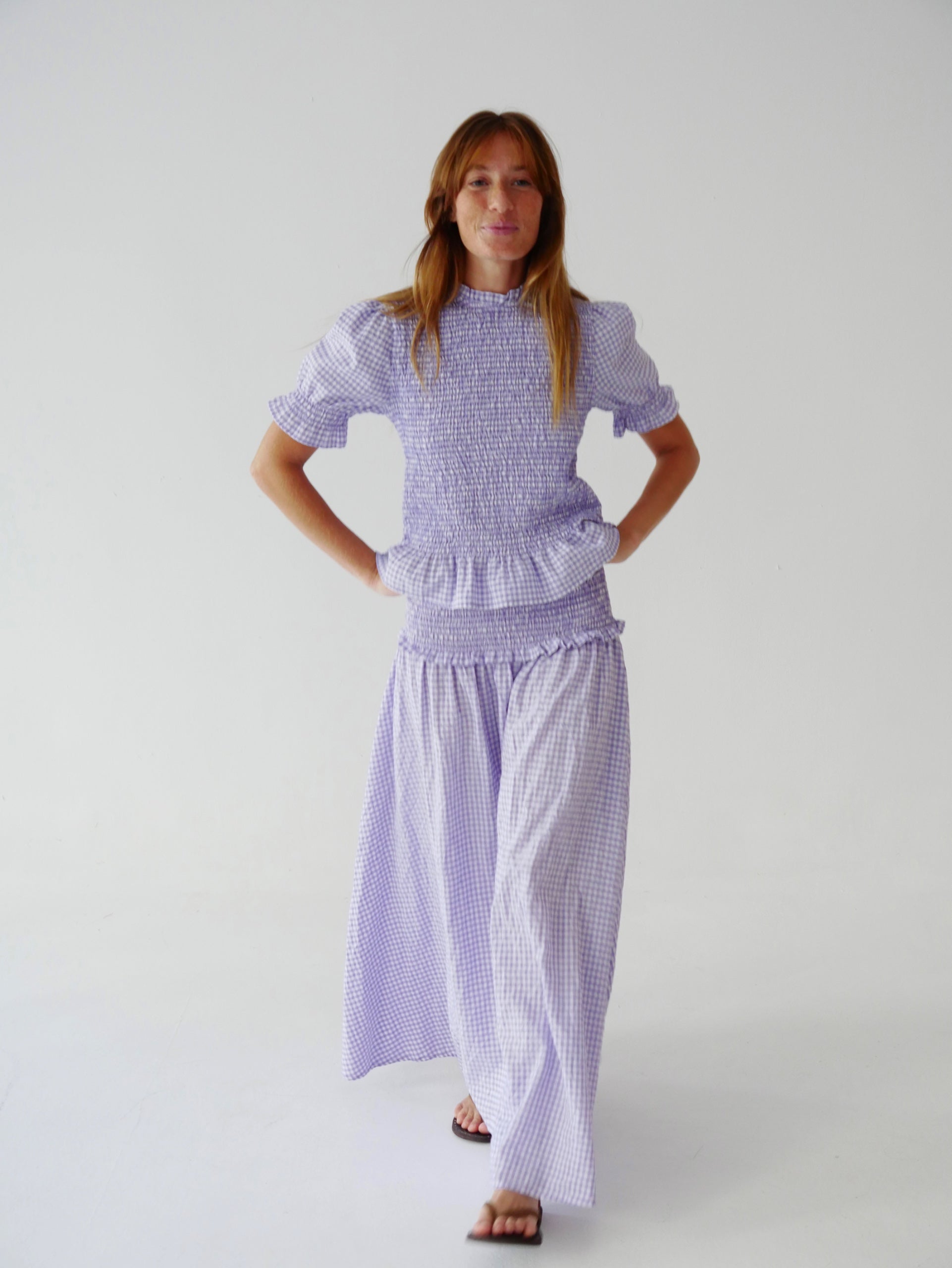 Falda Lea Vichy Lavanda