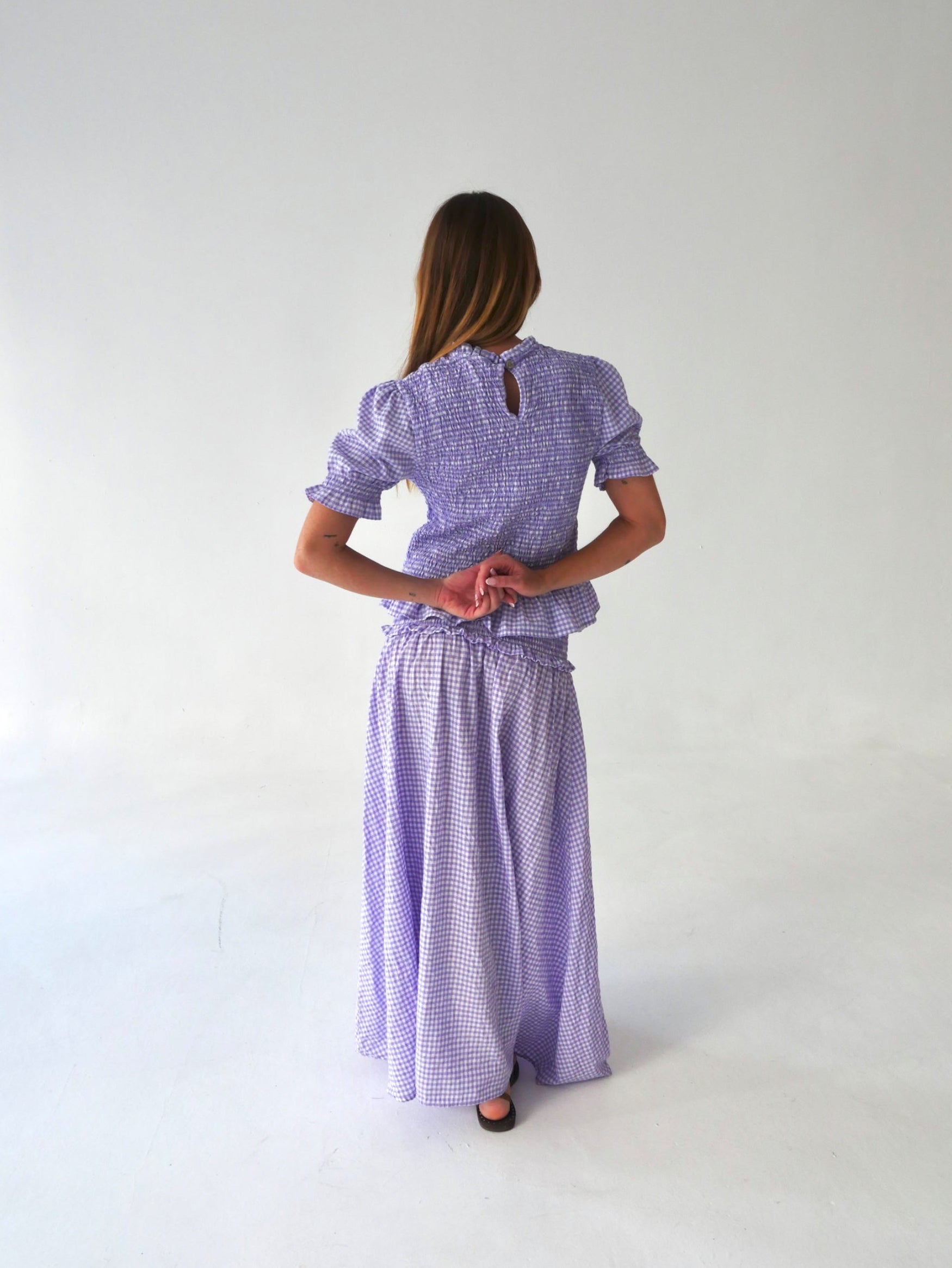 Falda Lea Vichy Lavanda