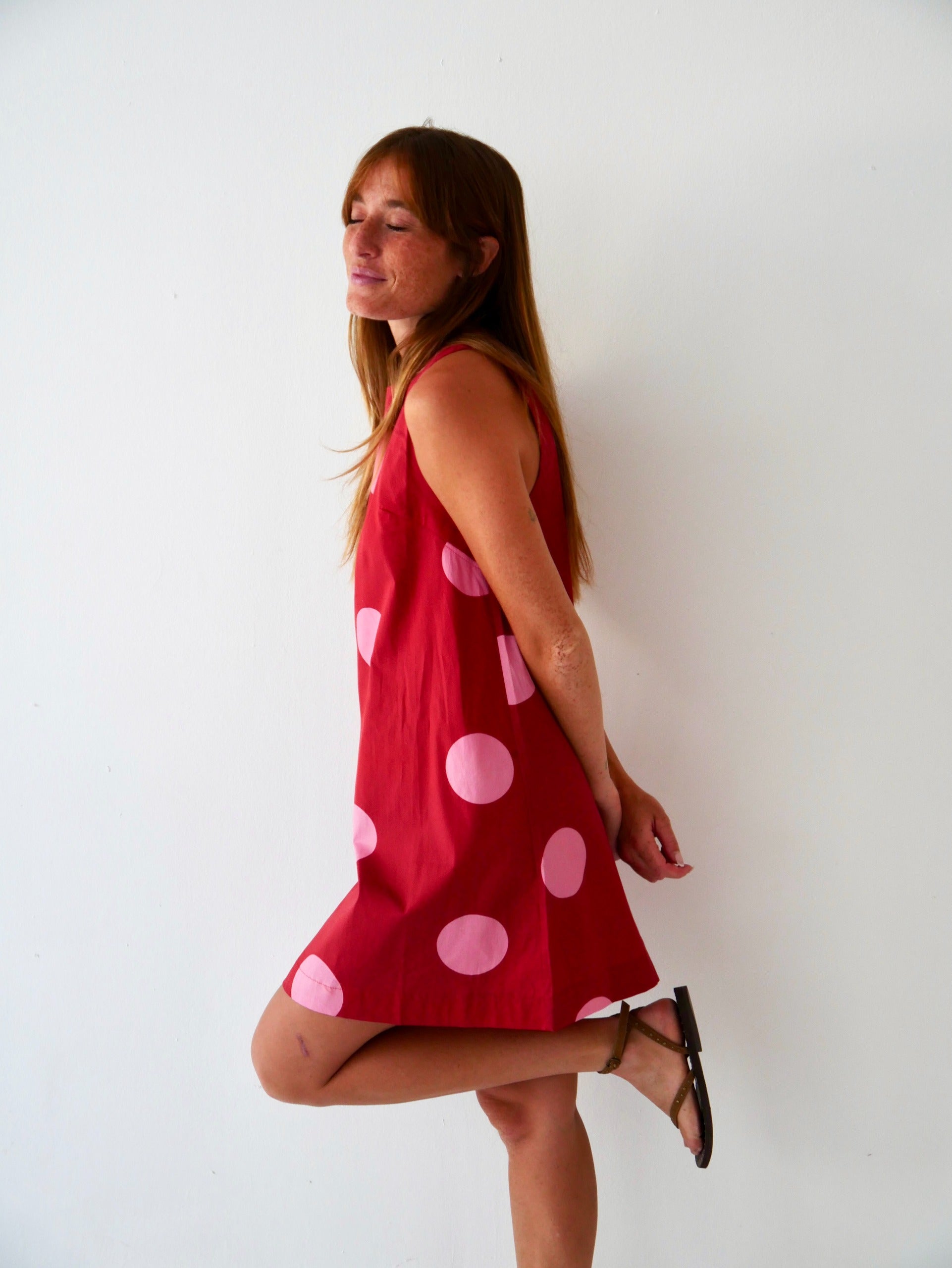 Macarena Burgundy Dress