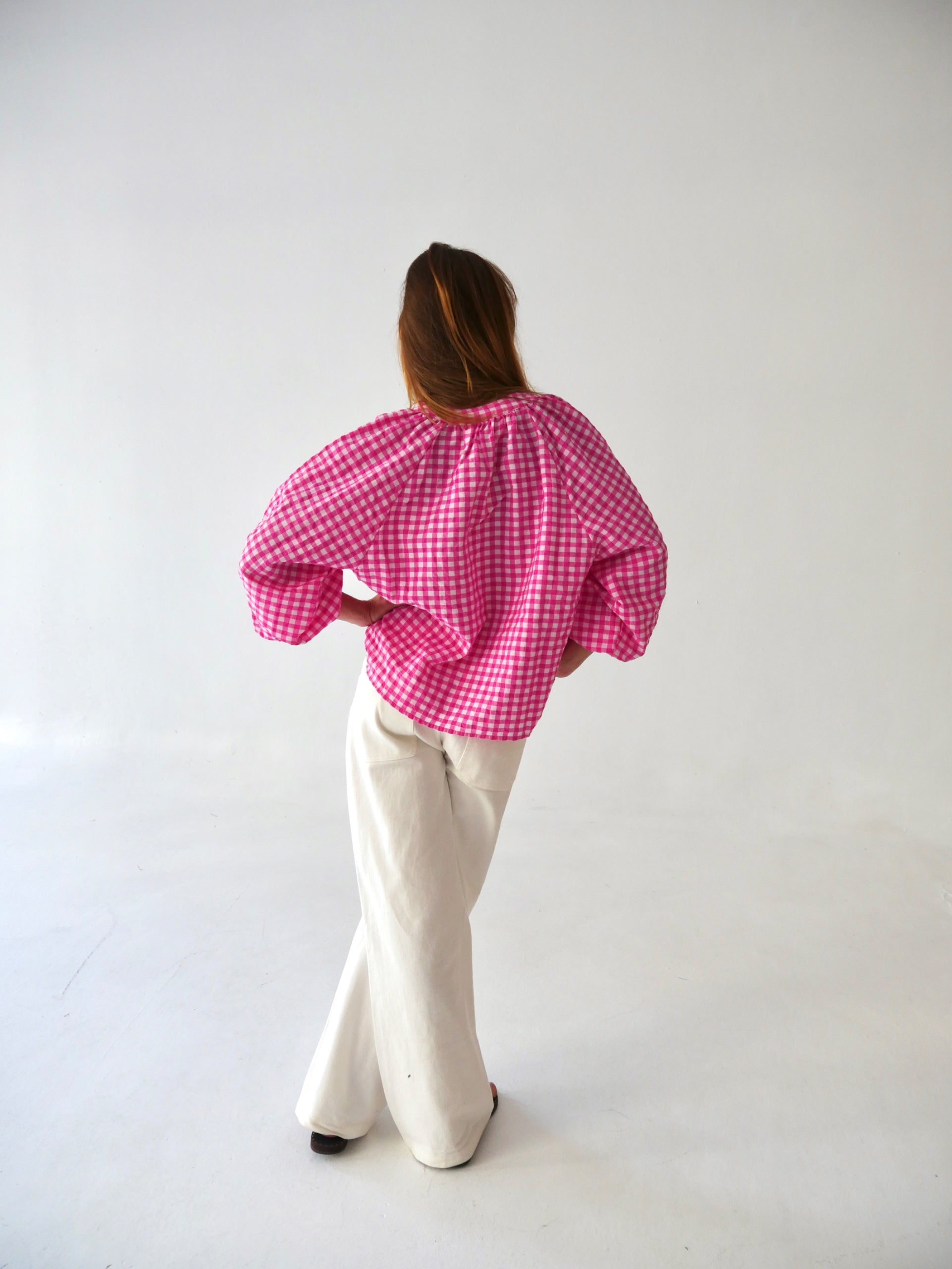 Blusa Matilde Vichy Fucsia