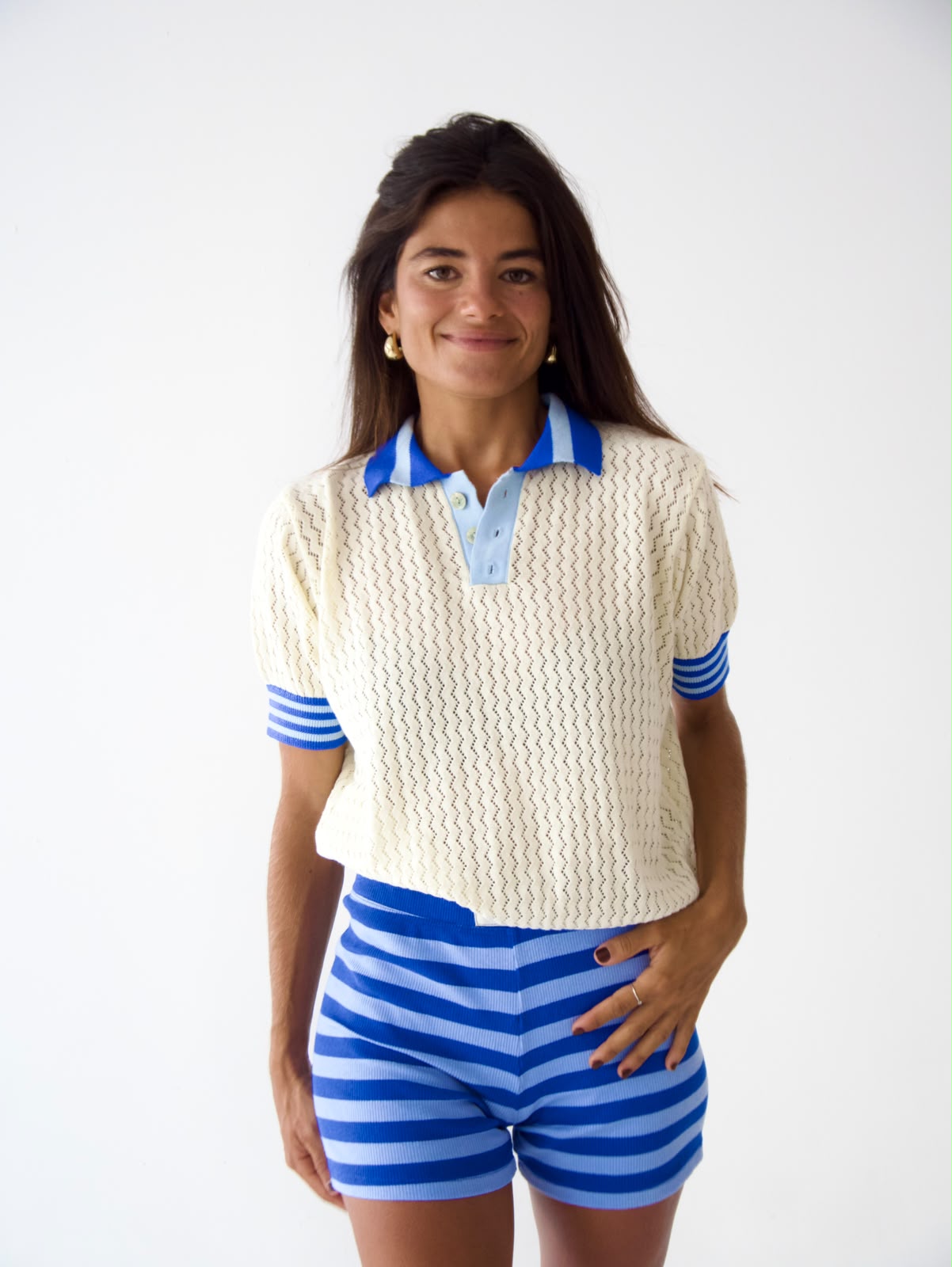 Polo Sara Blau i Cel