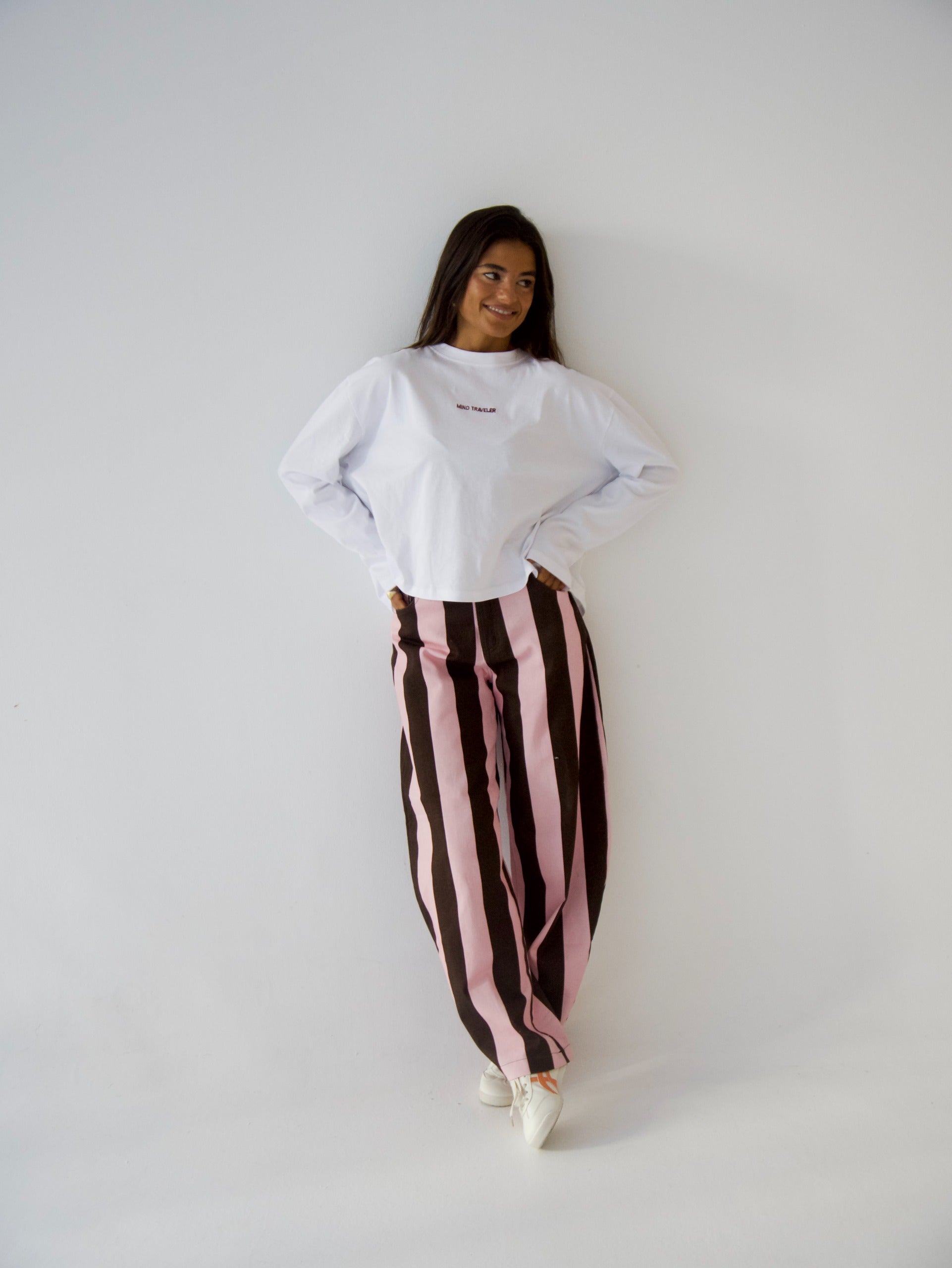 Jeans Clarissa Marrón y Rosa