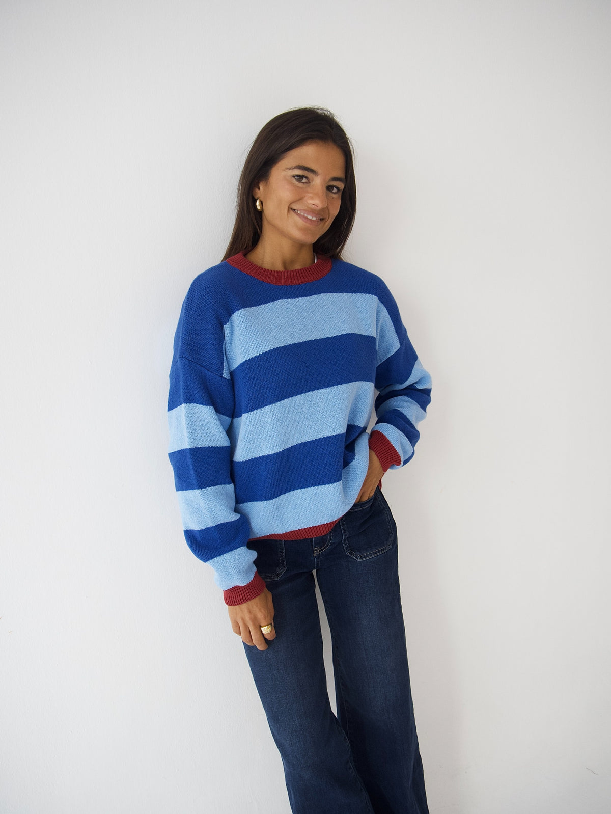 Alexia Jersey Blue Stripes
