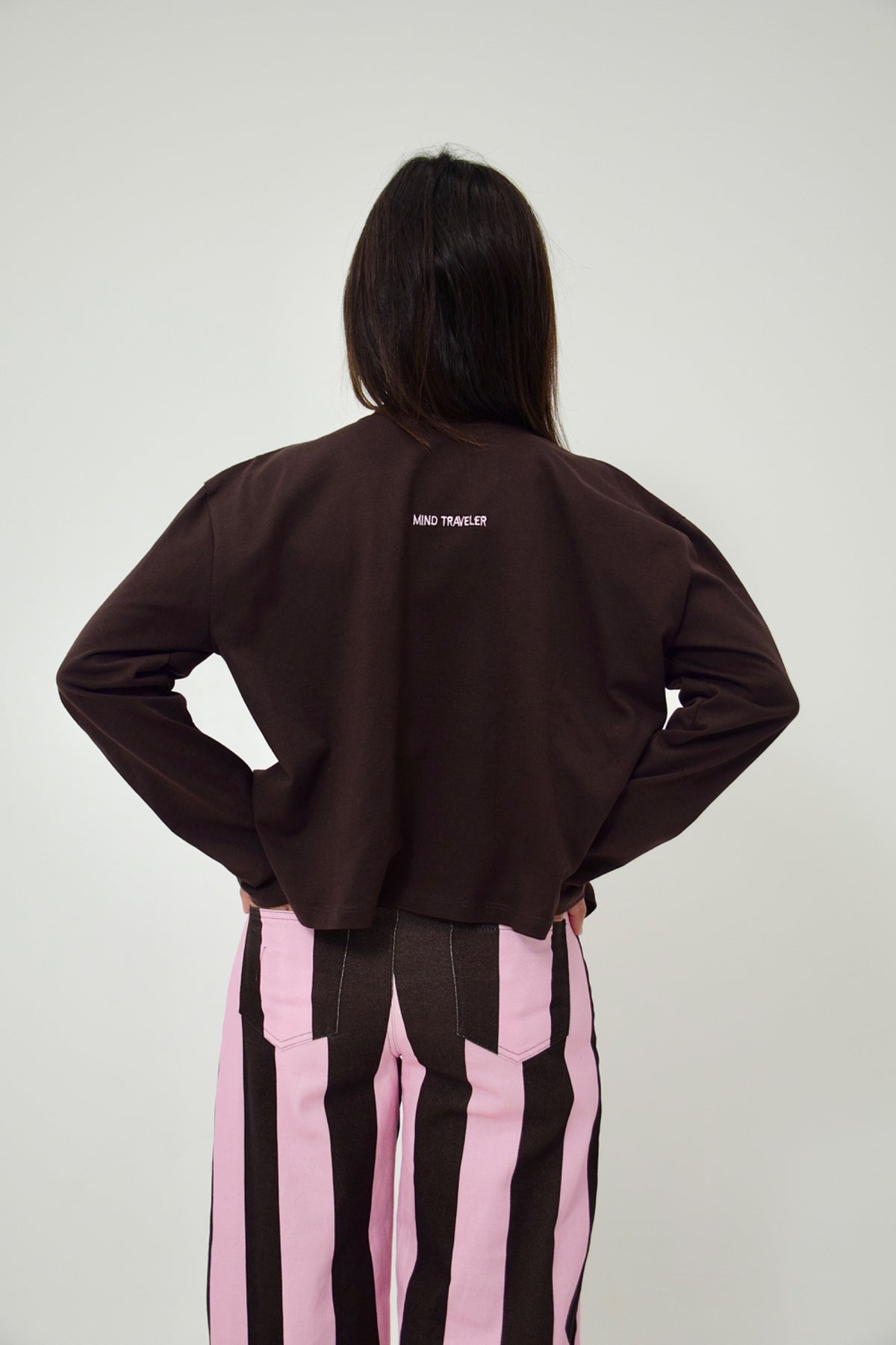 Camiseta Ágata Manga Larga Marrón