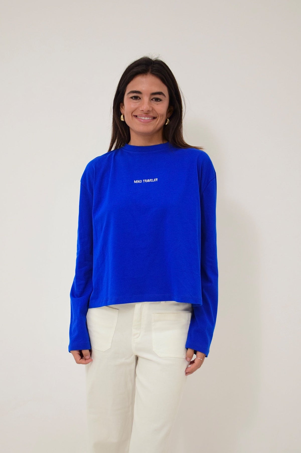 Camiseta Ágata Manga Larga Azul