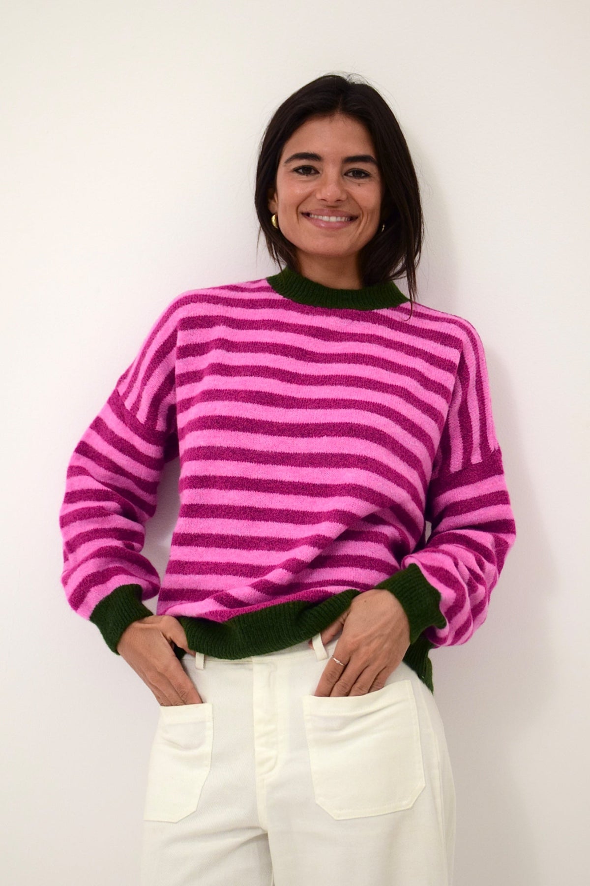 Jersey Pia Rosa y Verde