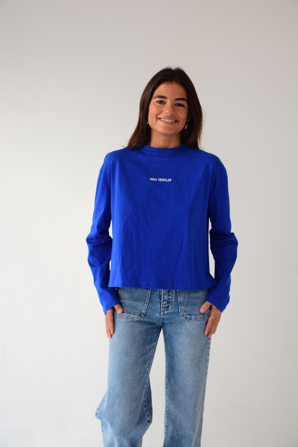Camiseta Ágata Manga Larga Azul