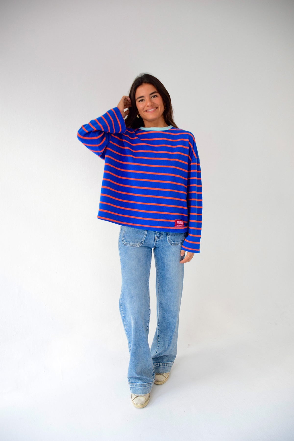 Camiseta Míriam Azul y Naranja