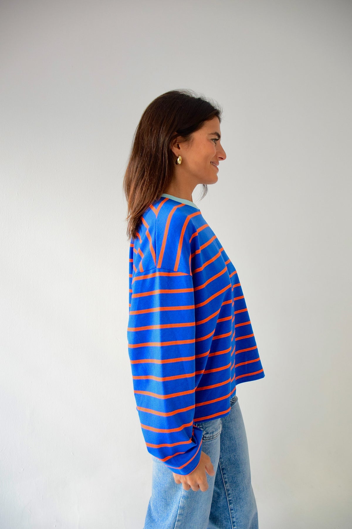 Camiseta Míriam Azul y Naranja