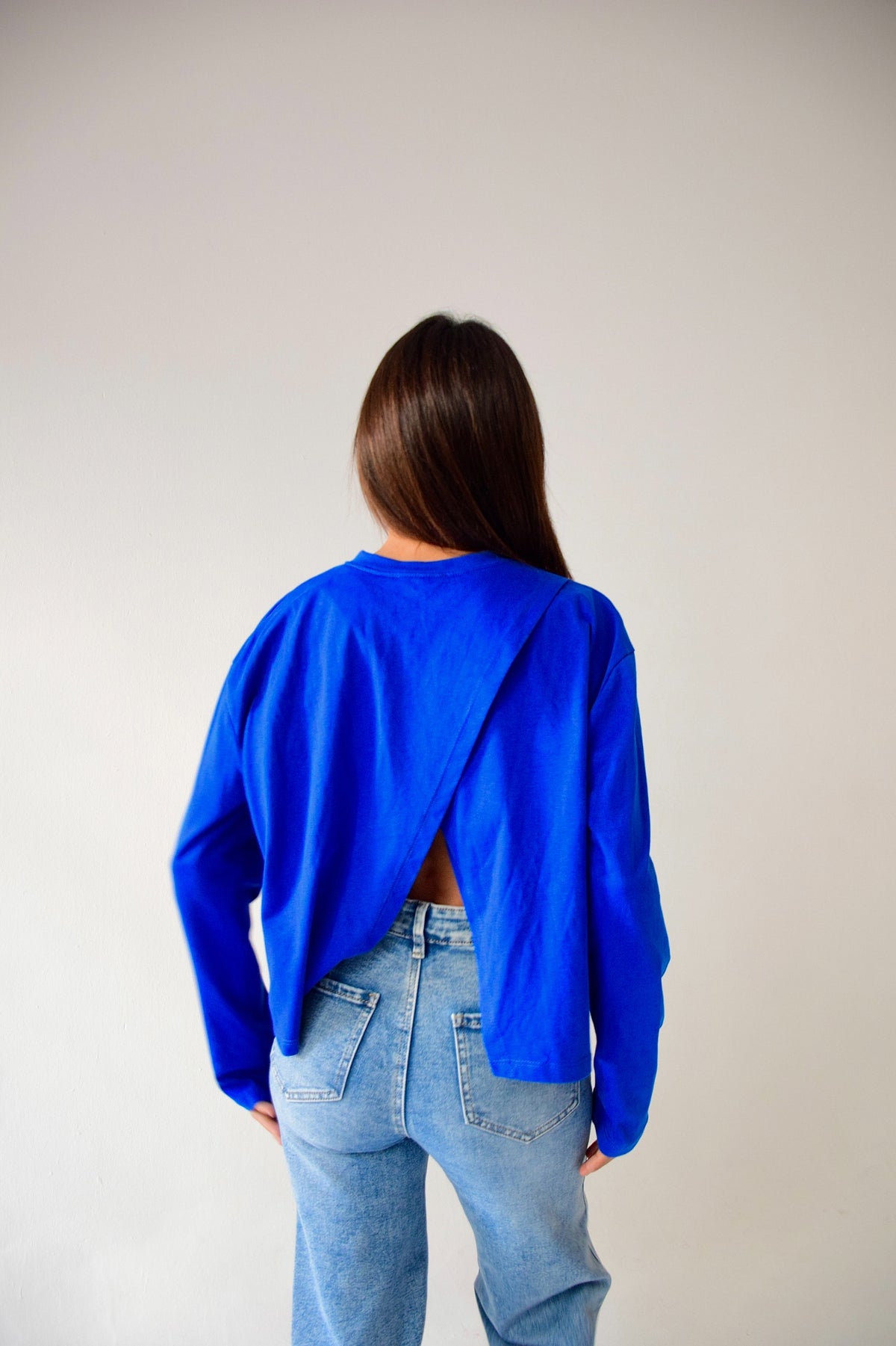 Camiseta Ágata Manga Larga Azul
