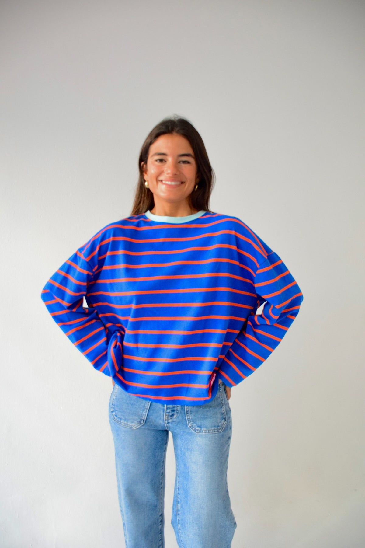 Camiseta Míriam Azul y Naranja