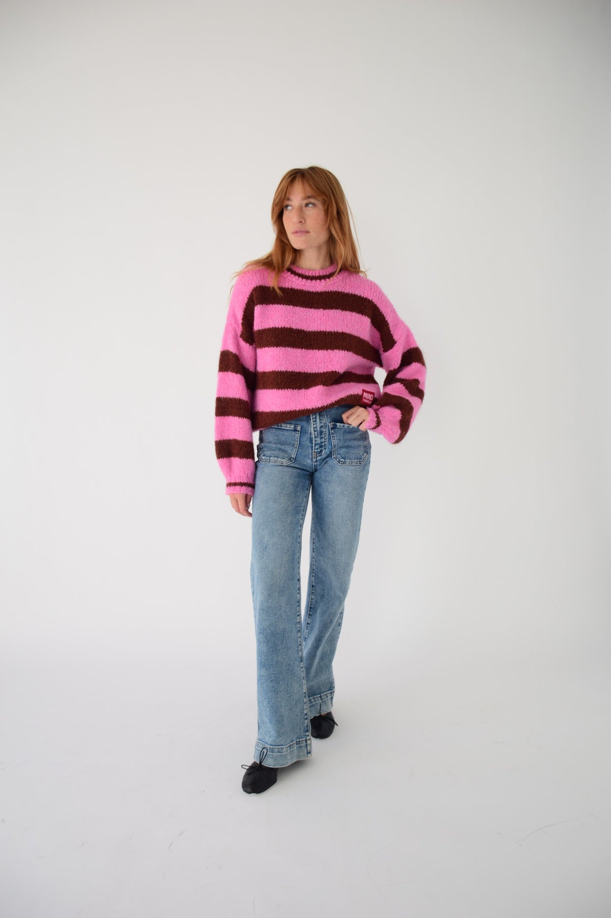 Brown and Pink Aura Sweater