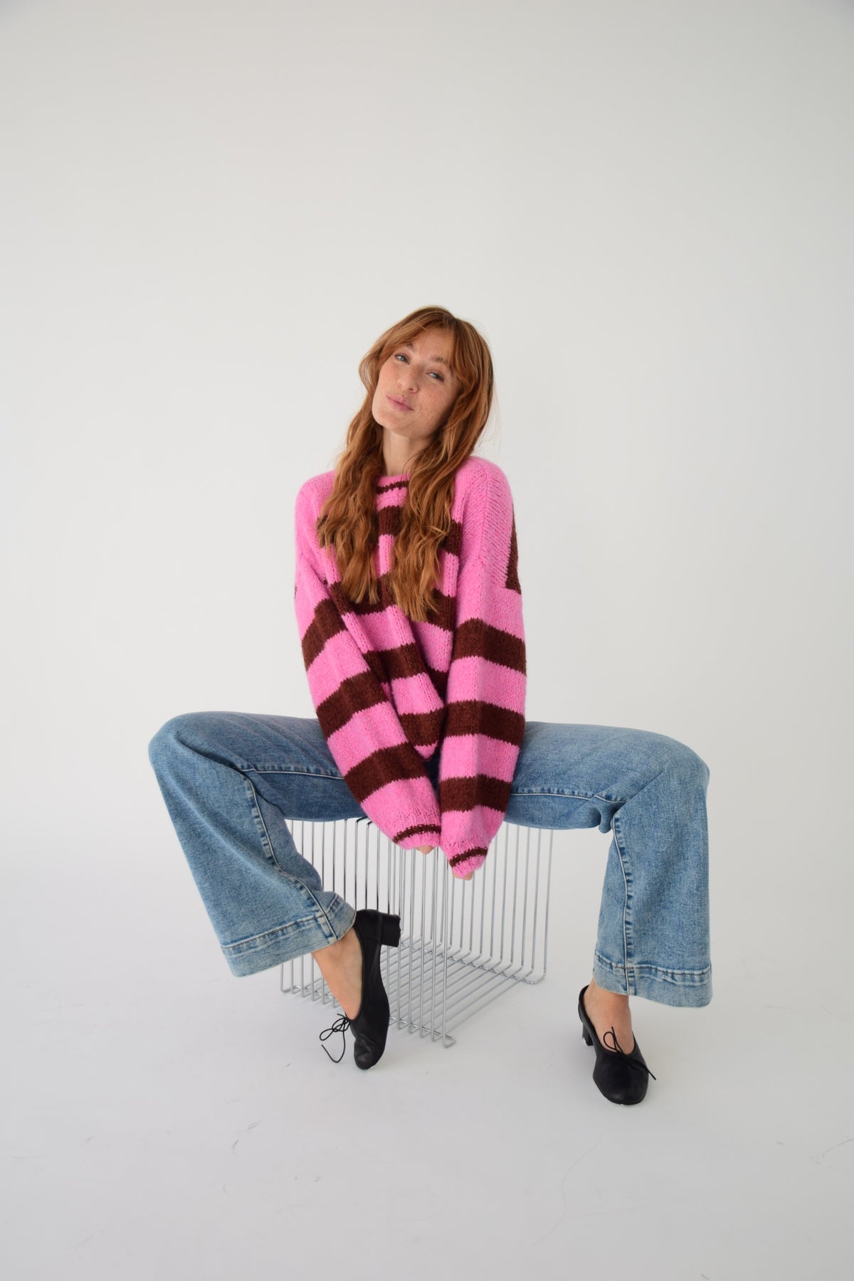 Brown and Pink Aura Sweater