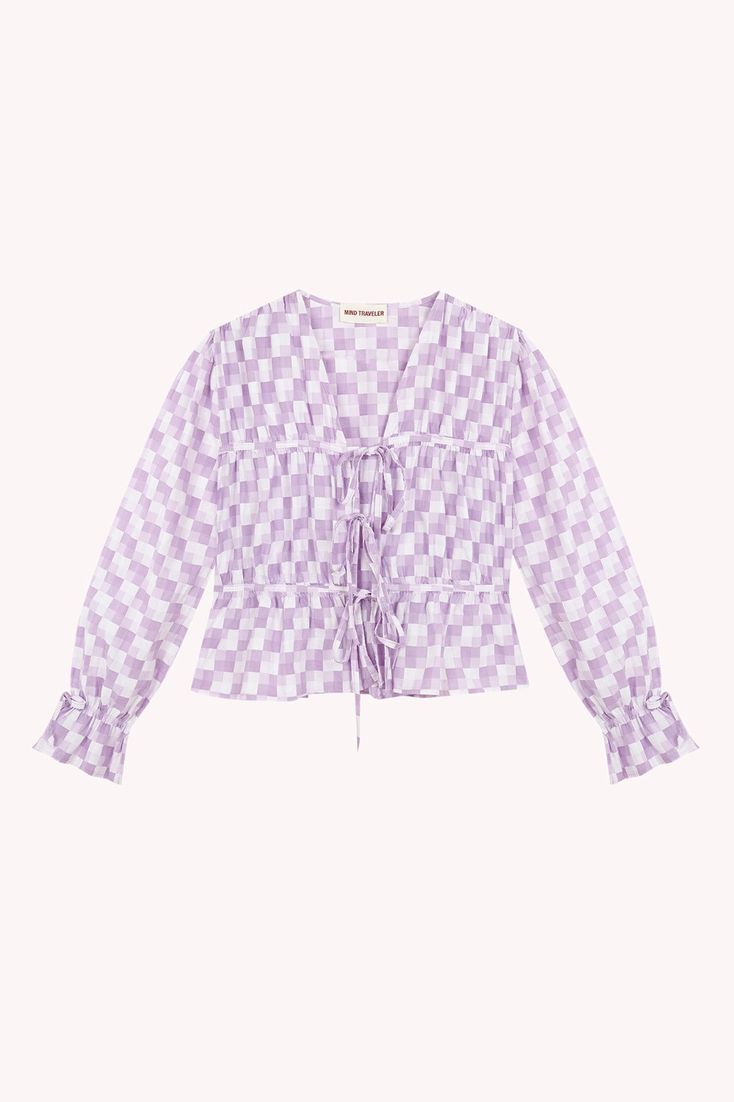 Lucia Lavender Check Blouse