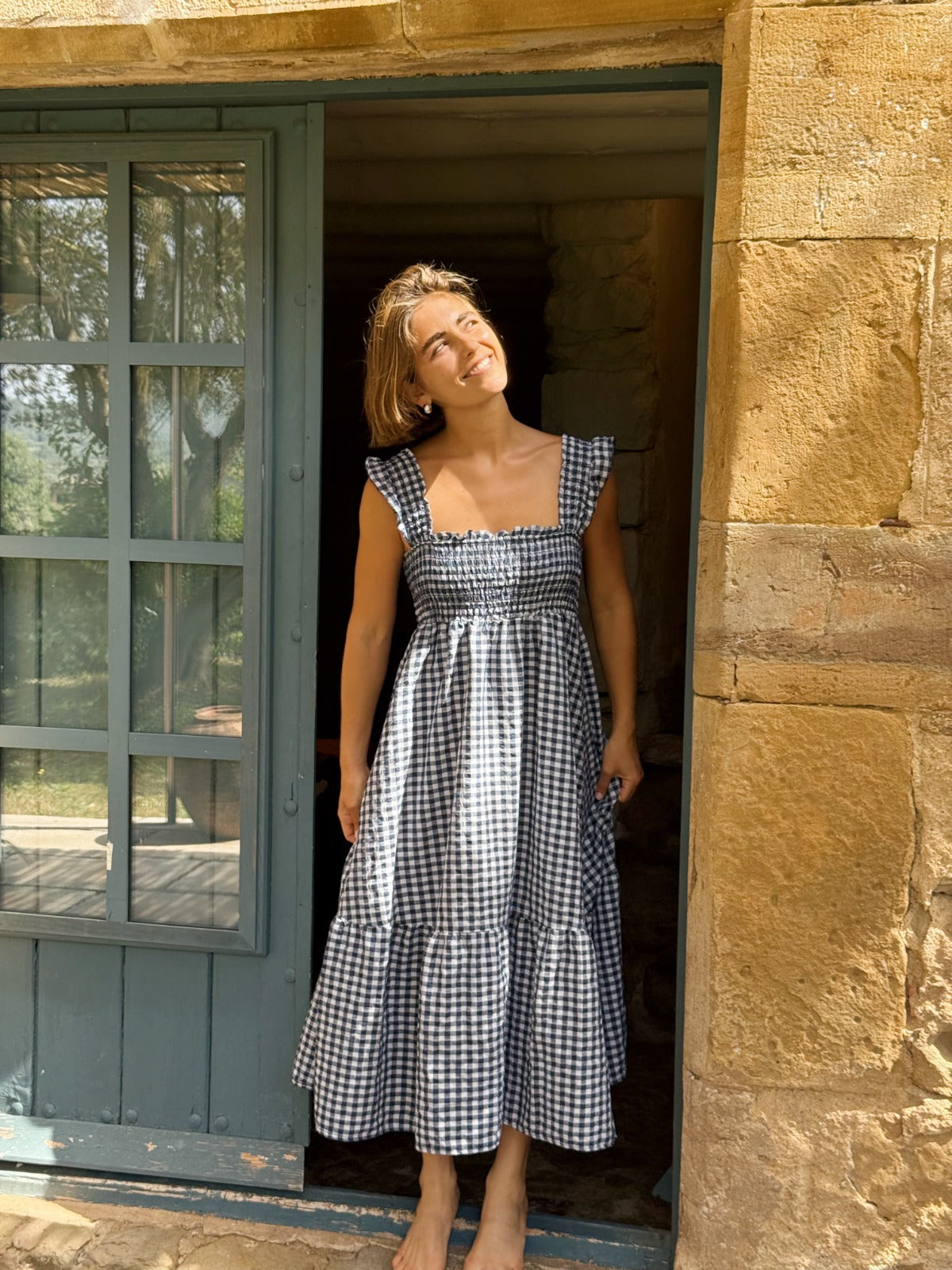gingham zara vestidos vichy