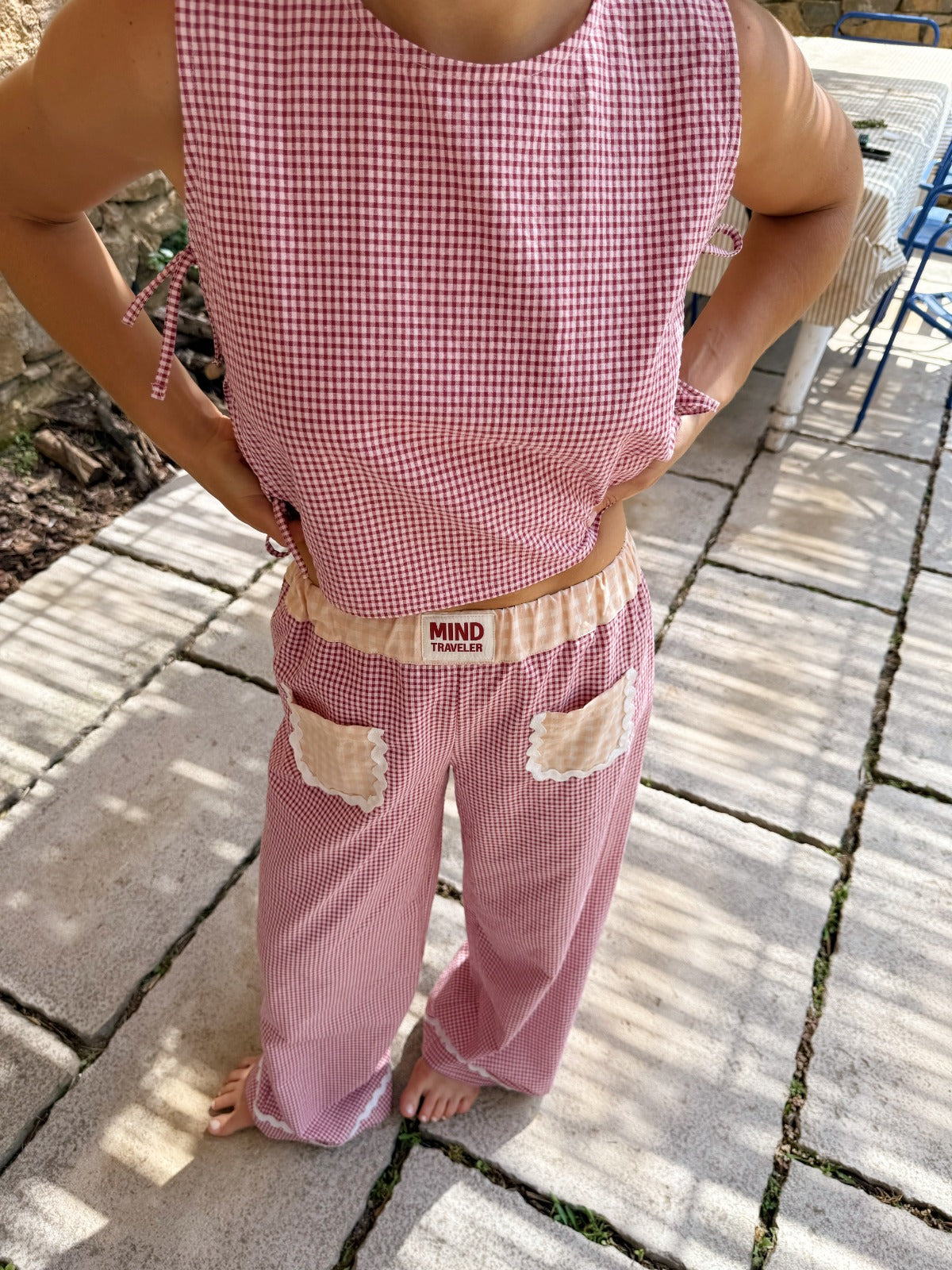 Greta Garnet and Yellow Pants