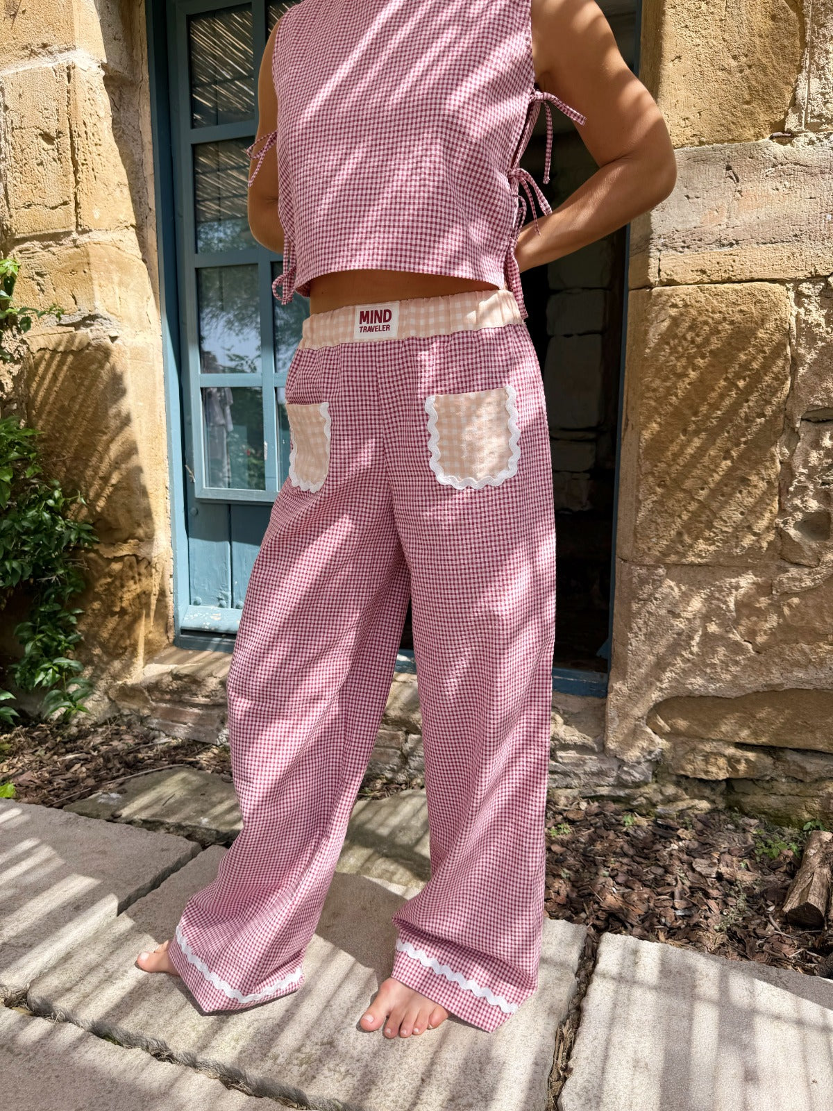 Greta Garnet and Yellow Pants