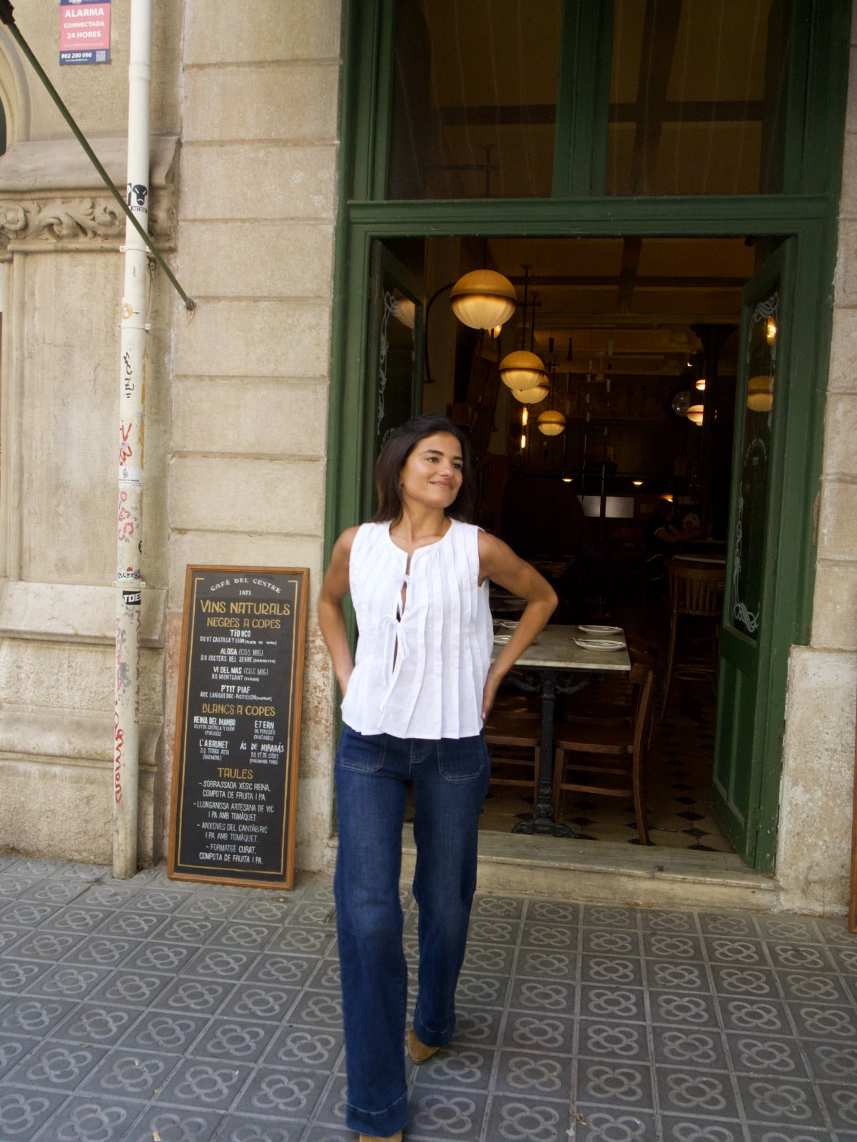 Gigi White Linen Top