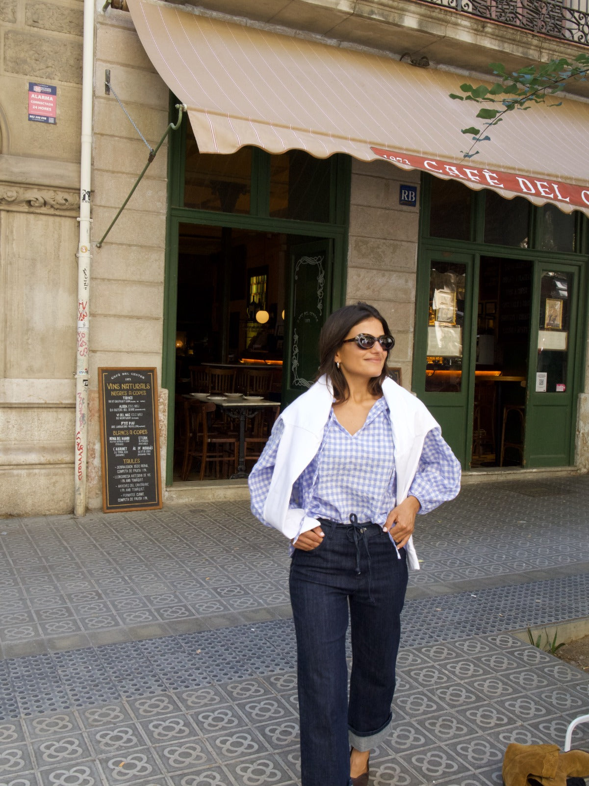 Matilde Vichy Light Blue Blouse