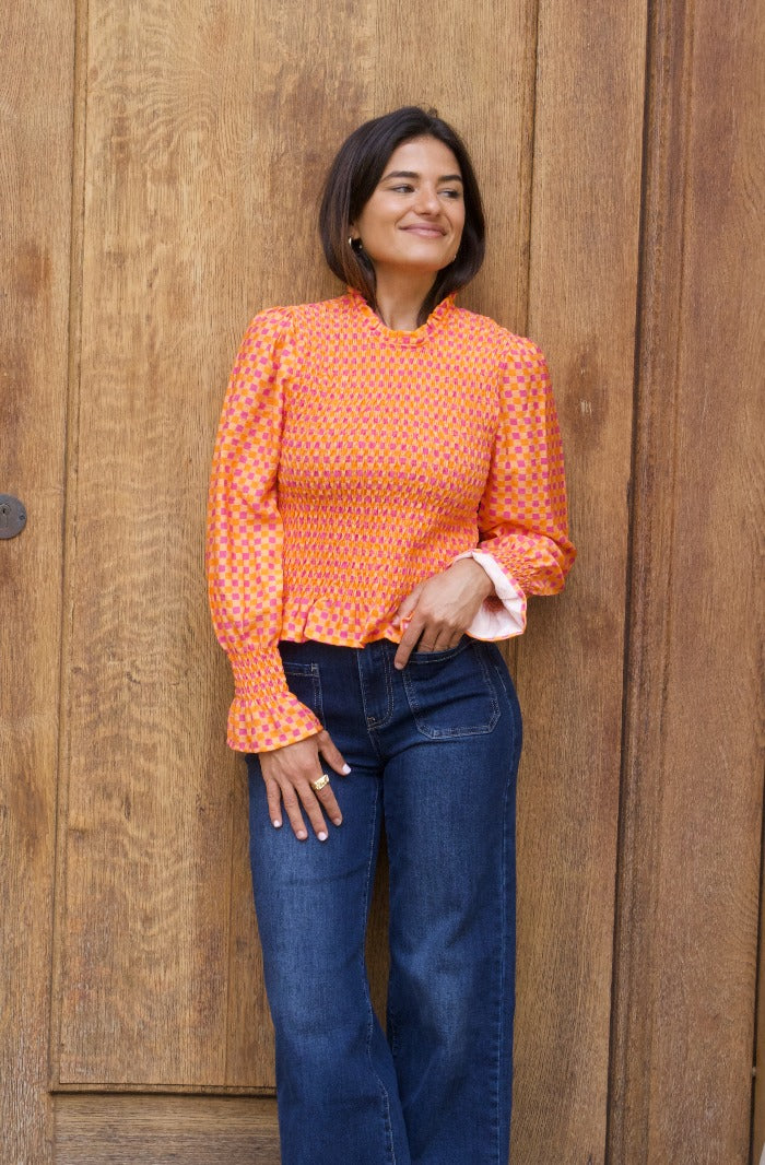 Chia Orange Blouse