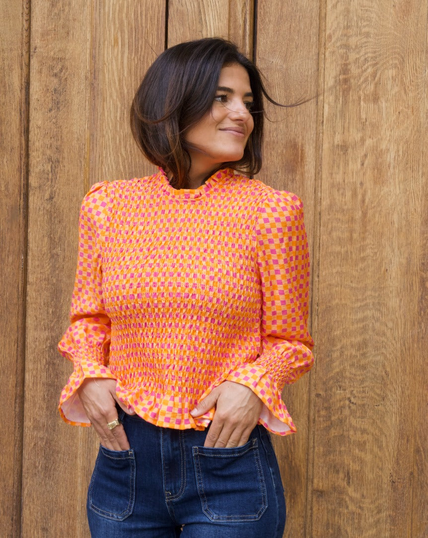 Chia Orange Blouse