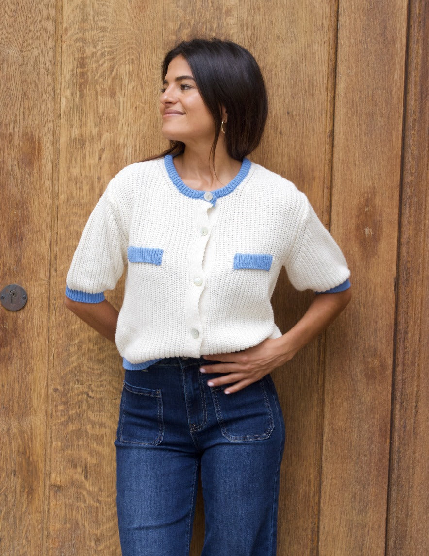 Mia White Cardigan