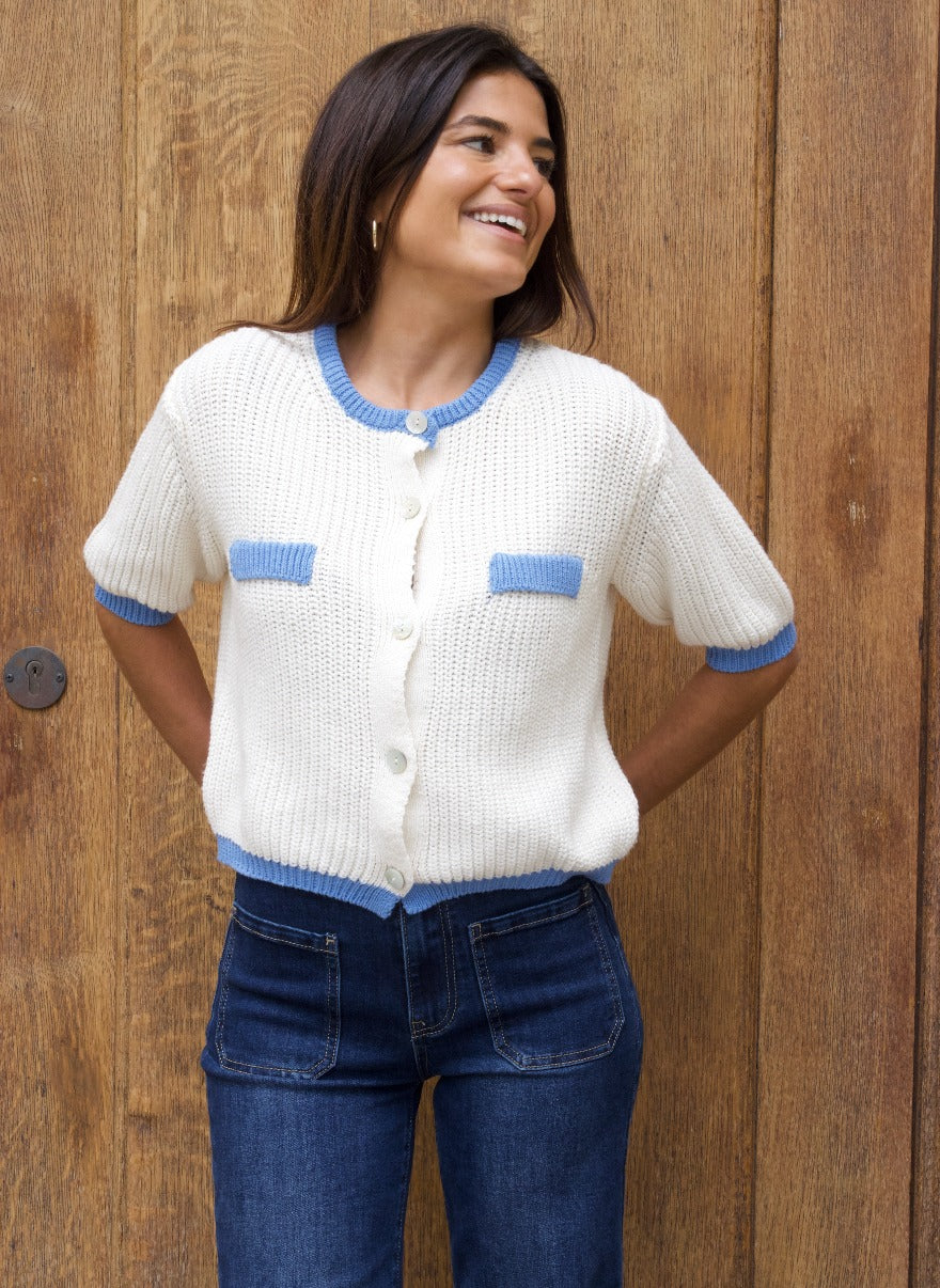 Mia White Cardigan